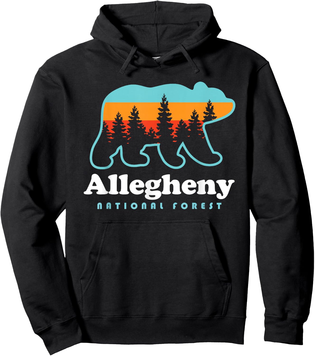 Allegheny National Forest Bear North Country Trail Hoodie - Hoodie | Black