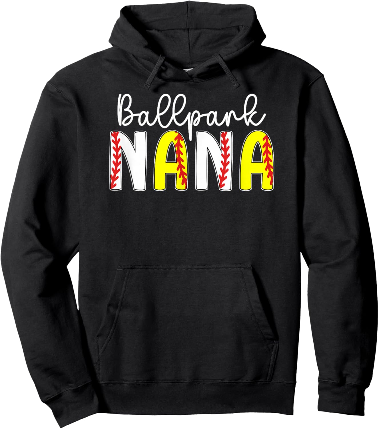 Ballpark Nana Baseball Softball Nana Of Ballers Hoodie - Hoodie | Black