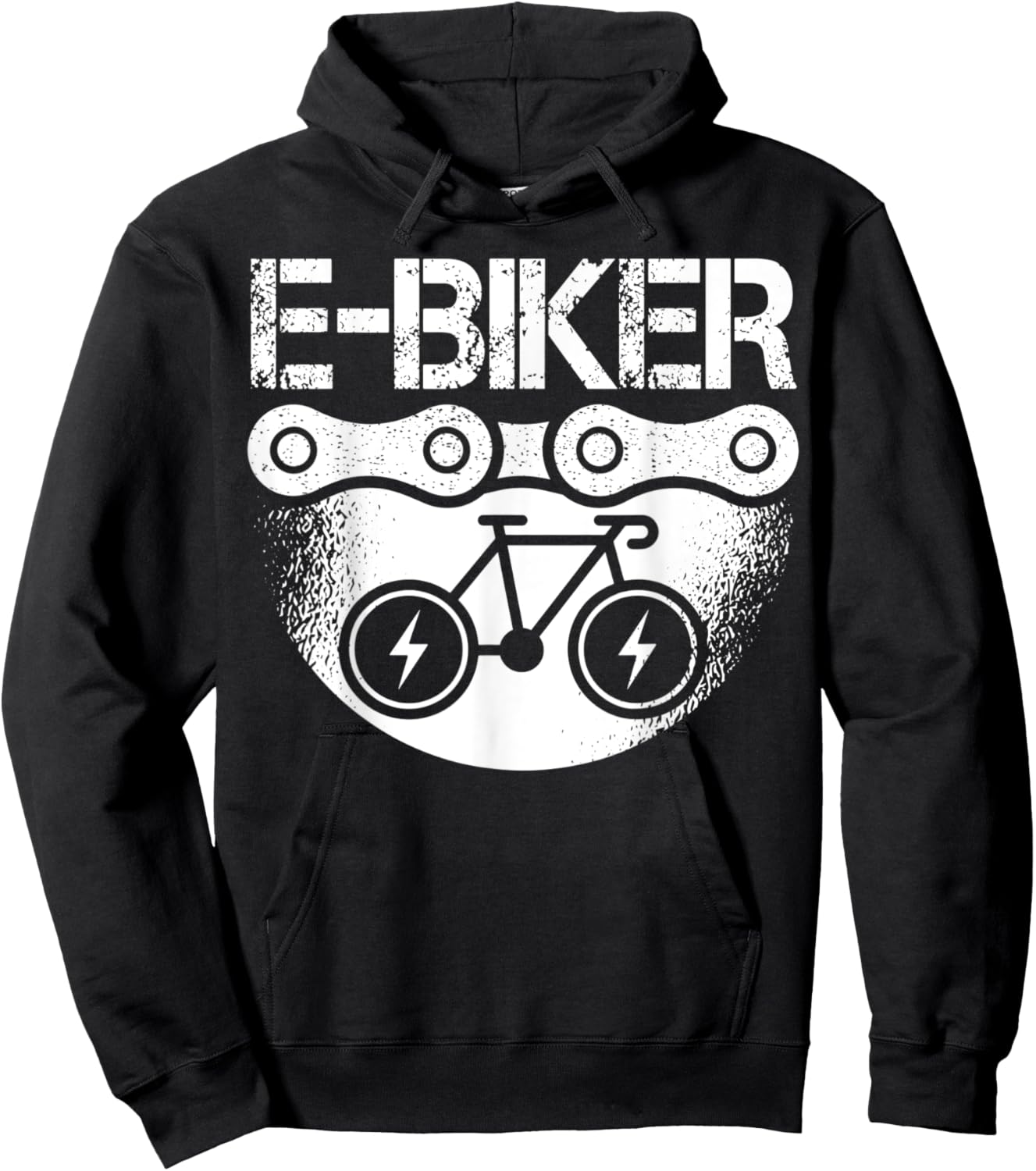 Electric Bicycle E-Biker Cyclist Biker Motorycle Cycling Hoodie - Hoodie | Black