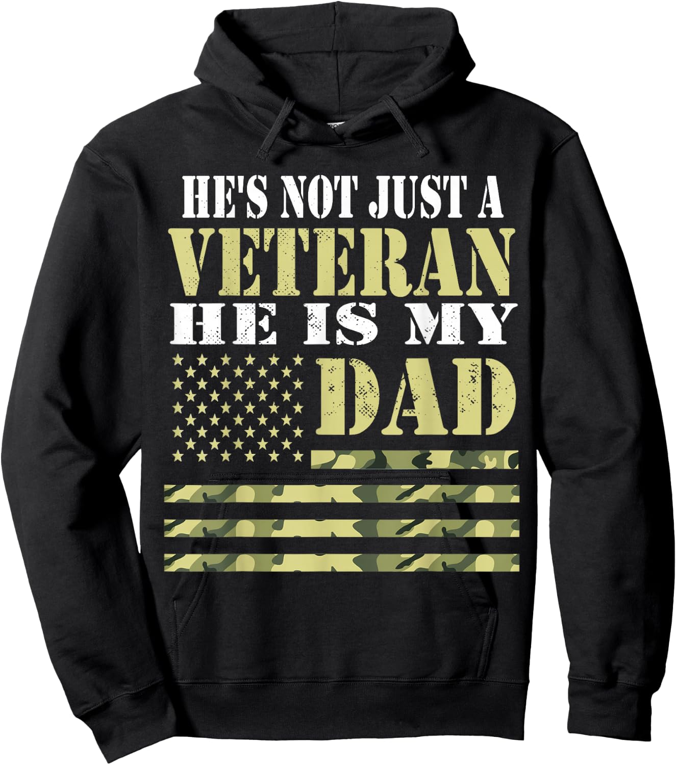 Army Veteran For Proud Veteran Dad From Daughter Veteran day Hoodie - Hoodie | Black