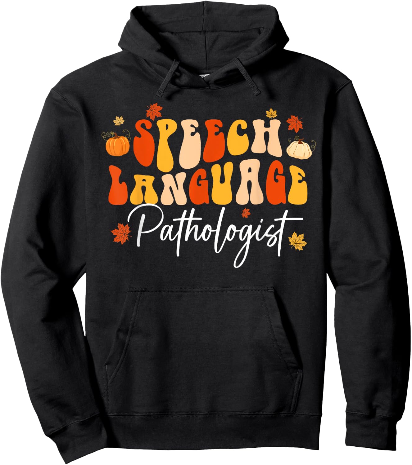 Speech Therapy Speech Language Pathologist Retro Fall Autumn Hoodie - Hoodie | Black