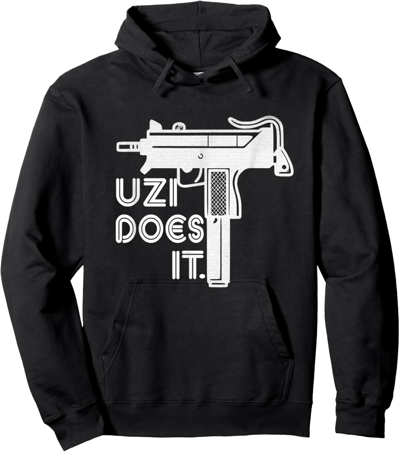 Uzi Does It Easy Does It Gun Enthusiasts Hoodie - Hoodie | Black