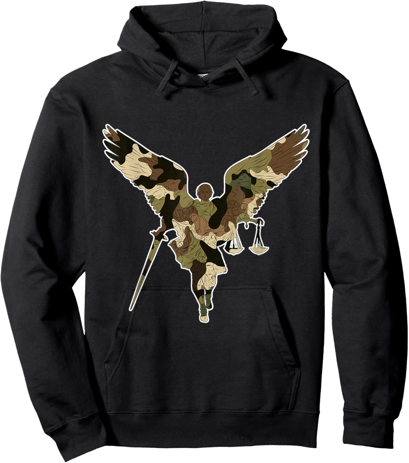 St Michael the archangel warrior of justice. Christian faith Hoodie - Hoodie | Black