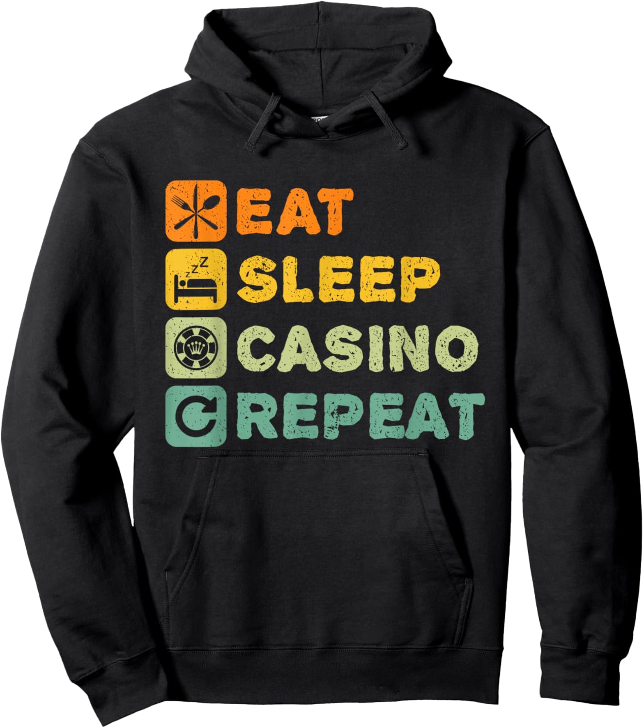 Funny Casino Play Poker Slot Machine Lover Player Gift Hoodie - Hoodie | Black