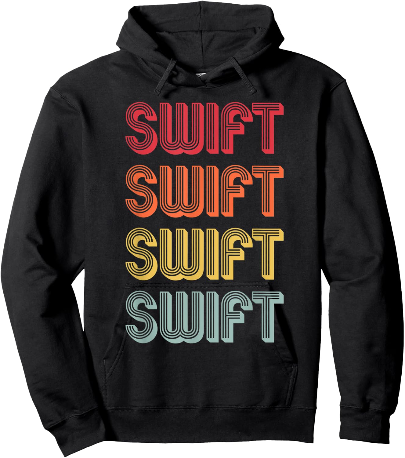 SWIFT Gift Surname Funny Retro Vintage 80s Birthday Reunion Hoodie - Hoodie | Black