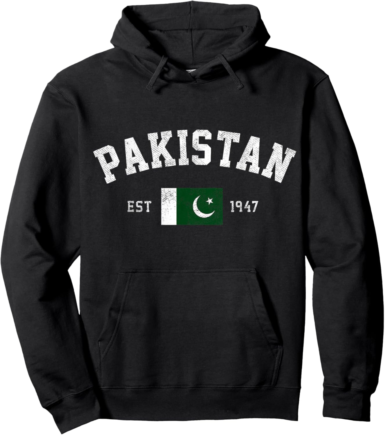 Pakistan Est. 1947 Pakistani Flag Independence Day Hoodie - Hoodie | Black