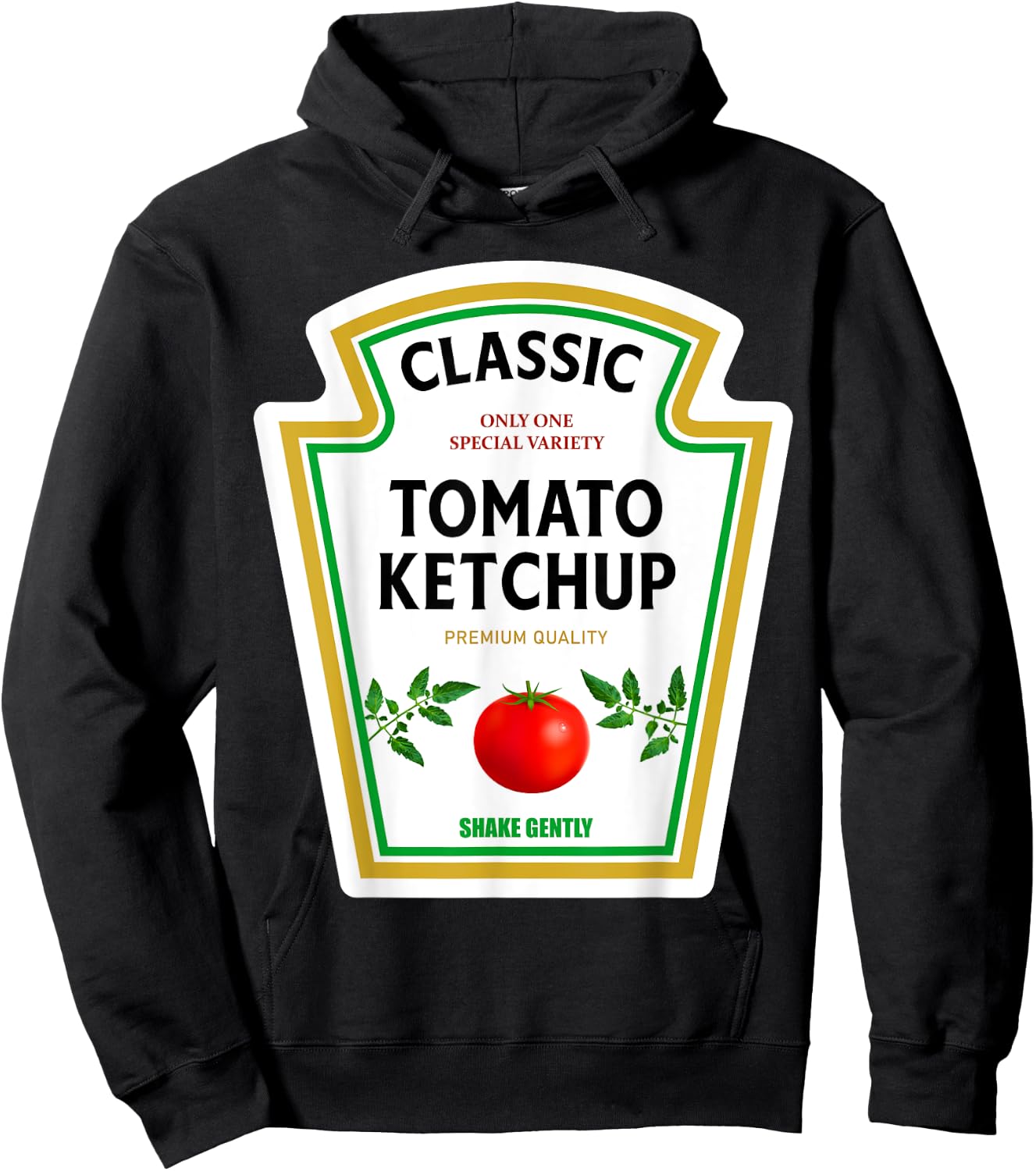 Ketchup Halloween 2024 Costume Matching Mustard Condiments Hoodie - Hoodie | Black
