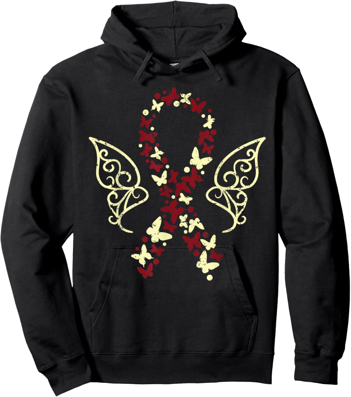 Head and Neck Cancer Awareness SteMi Apparel -Adults Classic Fit Black Cotton 65% Polyester 35% Short Sleeve Small Head Neck Cancer Awareness Hoodie - Hoodie | Black