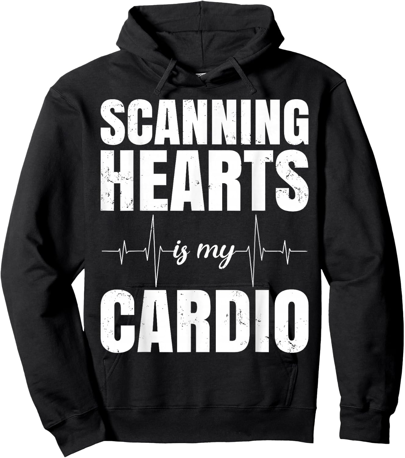 Cardiac Sonographer - Scanning Hearts Is My Cardio Hoodie - Hoodie | Black