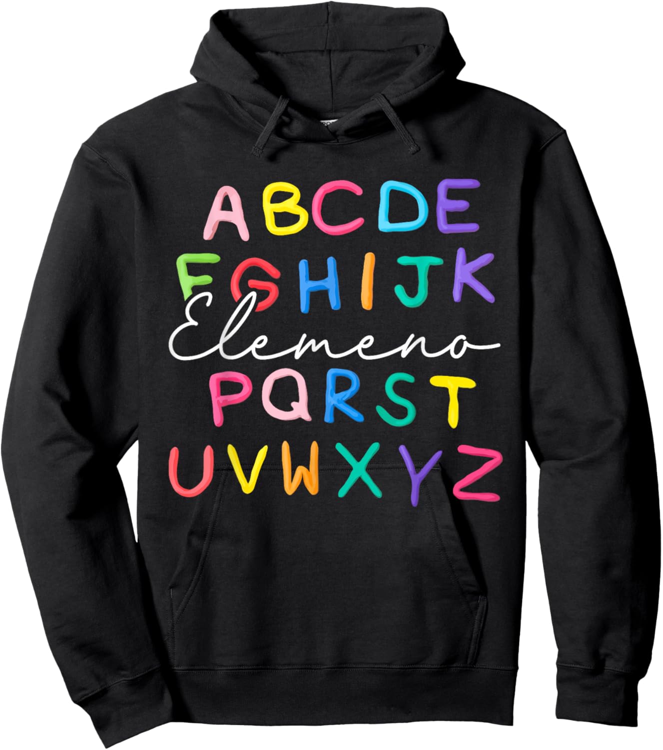 ABC Elemeno Kindergarten Teacher Boy Girl Kid Back To School Hoodie - Hoodie | Black