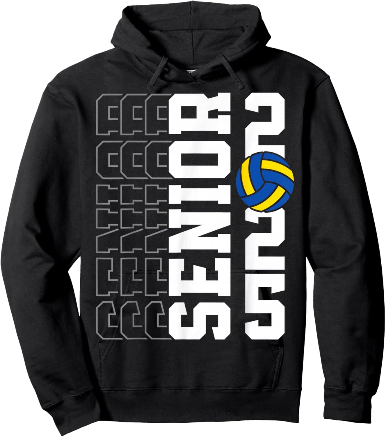 Class of 2025 Graduation Senior Volleyball Player Boys Girls Hoodie - Hoodie | Black