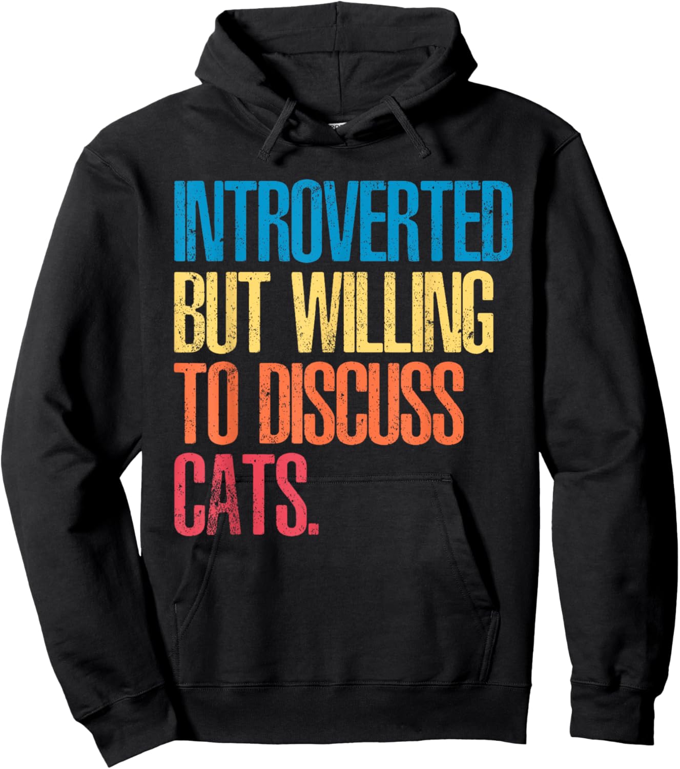 Introverted but willing to discuss cats Hoodie - Hoodie | Black