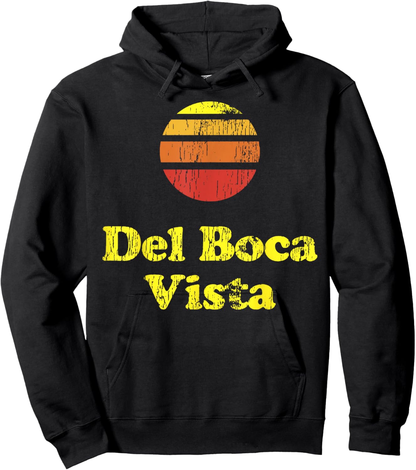 Vintage Del Boca Vista Del Boca Vista Sunset Hoodie - Hoodie | Black