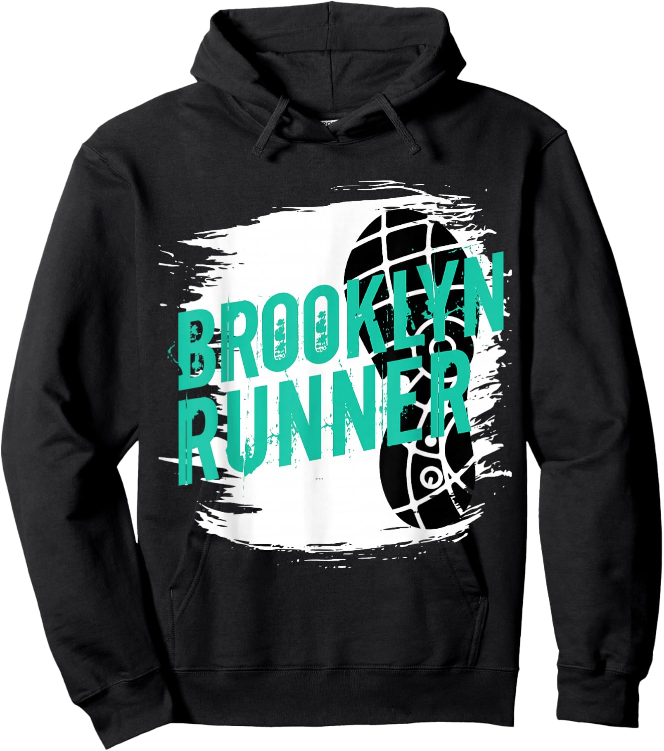 Brooklyn Runner Half Marathon 5k Running Race Gift New York Hoodie - Hoodie | Black