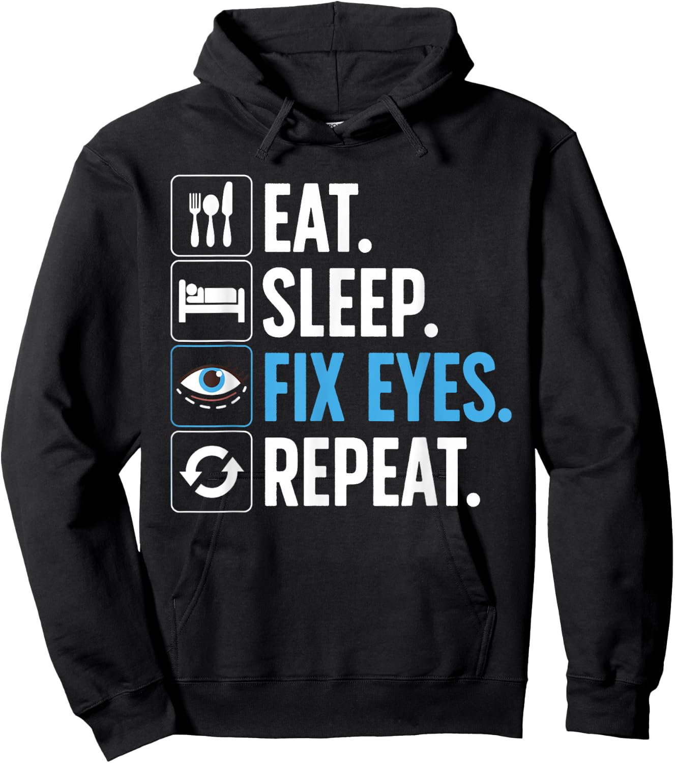 Eye Surgeon Art Women Eye Doctor Ophthalmologist Hoodie - Hoodie | Black