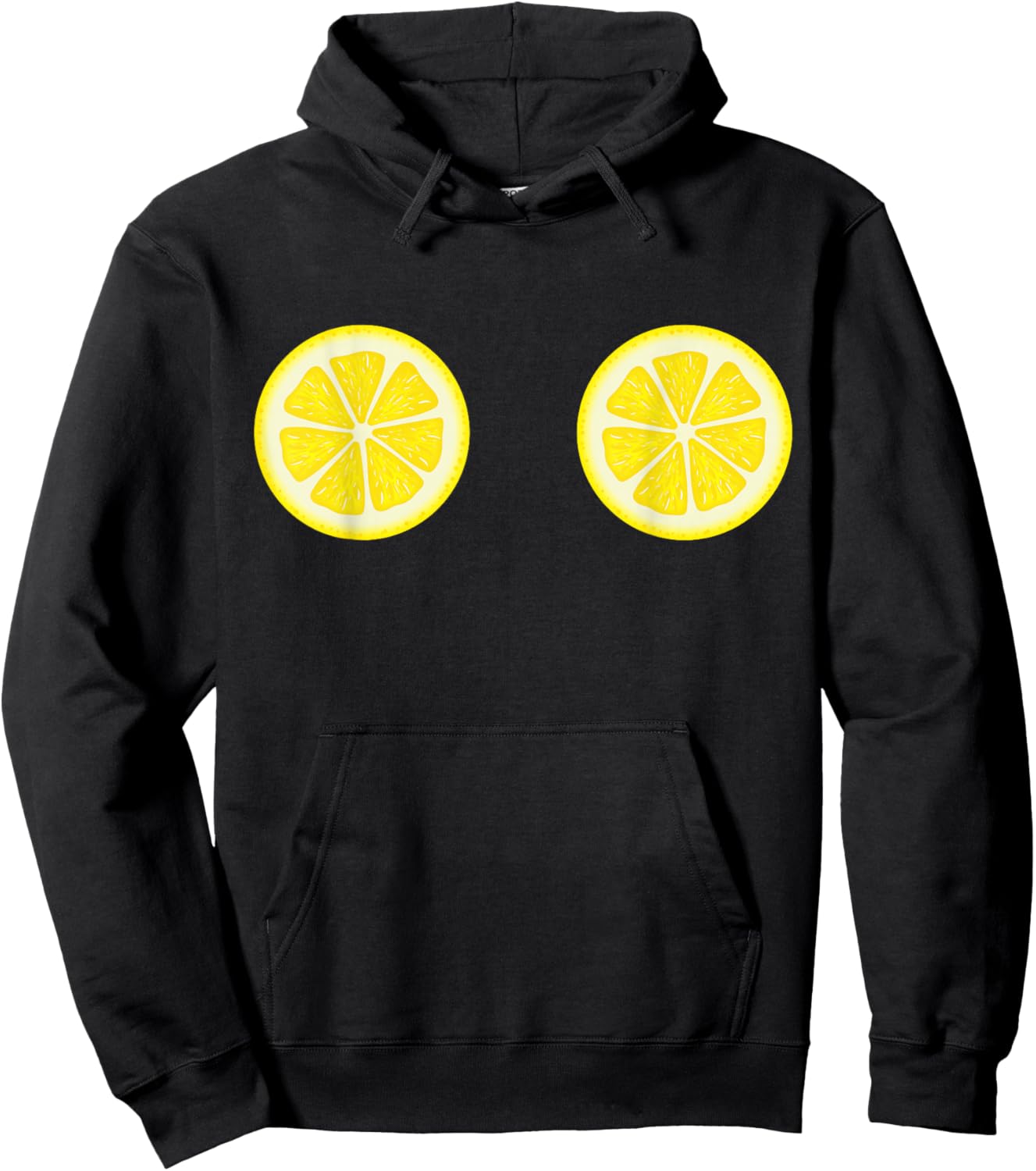 Funny Lemon Boobs - Fruit-Inspired Summer Hoodie - Hoodie | Black