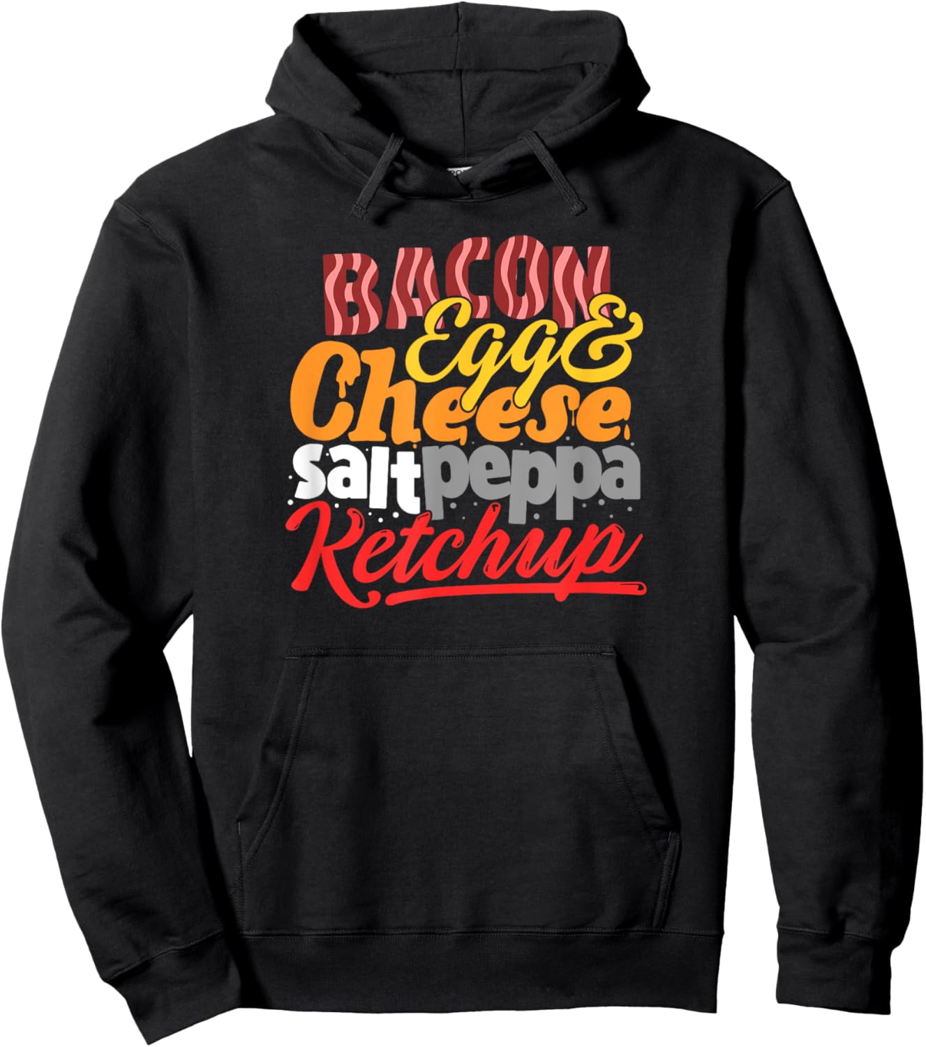 New York Breakfast Sandwich BECSPK Bacon Egg & Cheese Foodie Hoodie - Hoodie | Black
