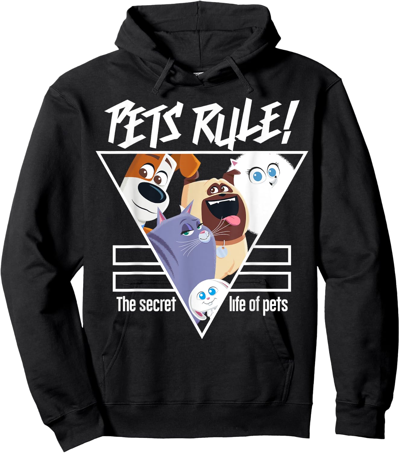 Illumination - The Secret Life of Pets Pet , Kids/ , -Adults, Boys, Short Sleeve, Black, Small, Classic Fit, Cotton Blend Hoodie - Hoodie | Black