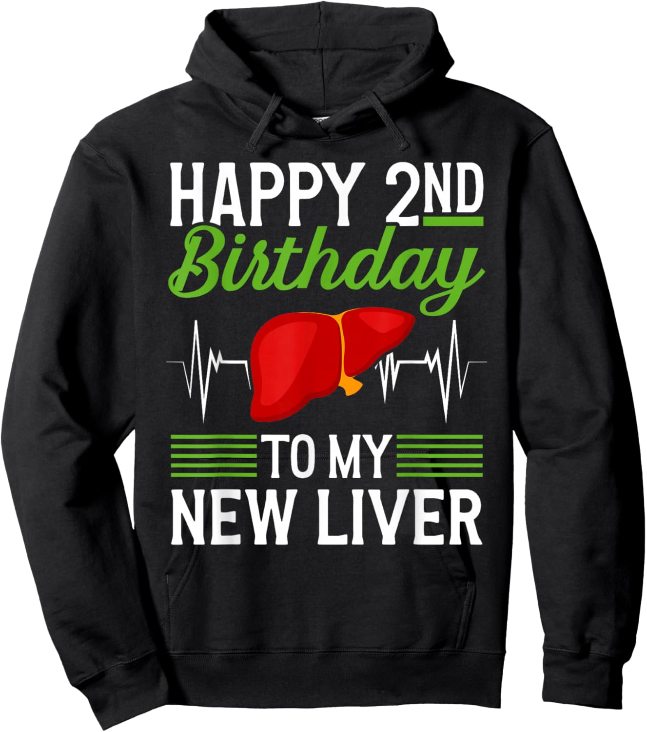 Happy 2 Year Liver Transplant Anniversary Liver Recipient Hoodie - Hoodie | Black