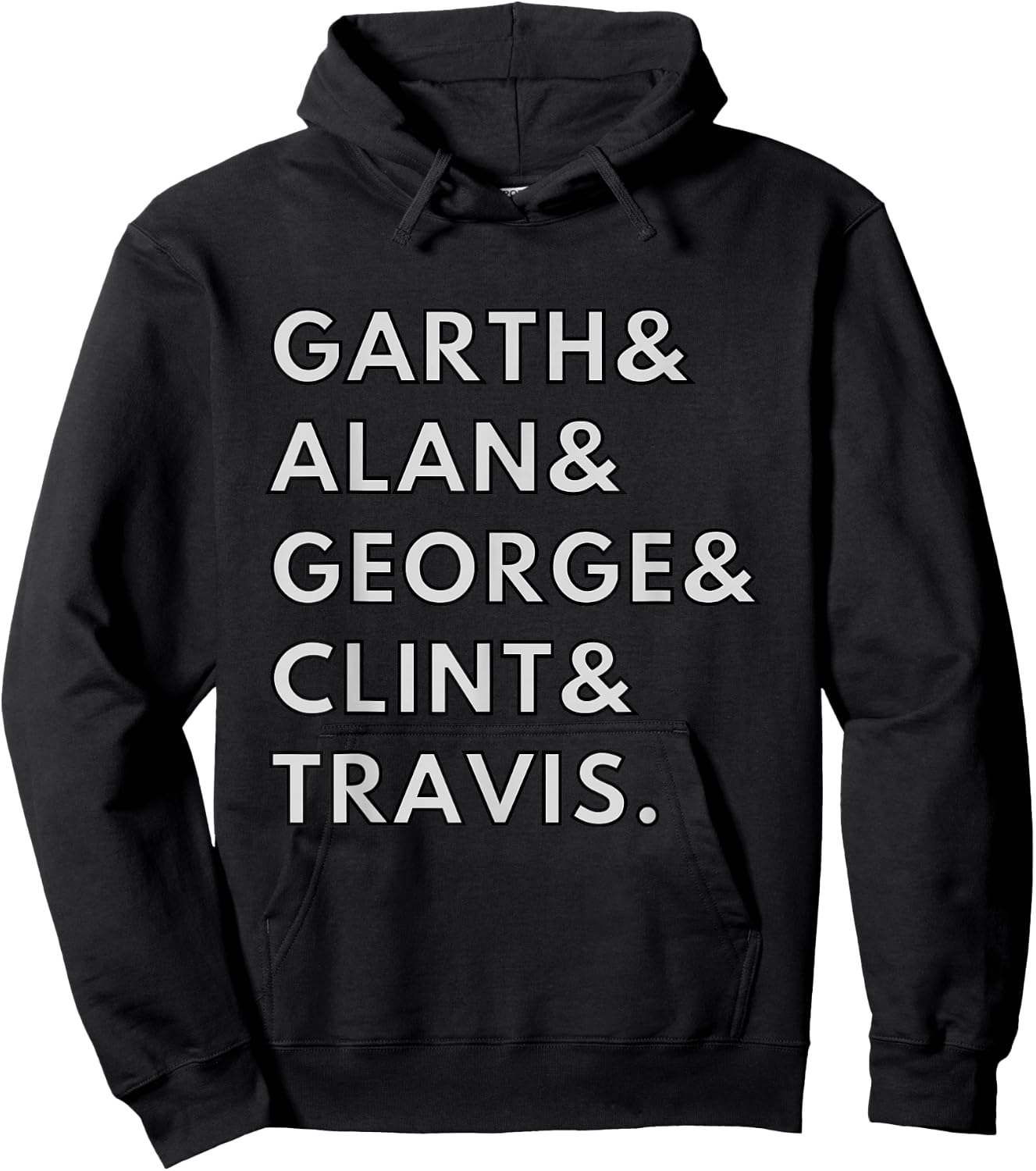 90s Country Men Singers Garth & Clint Alan George Travis Hoodie - Hoodie | Black