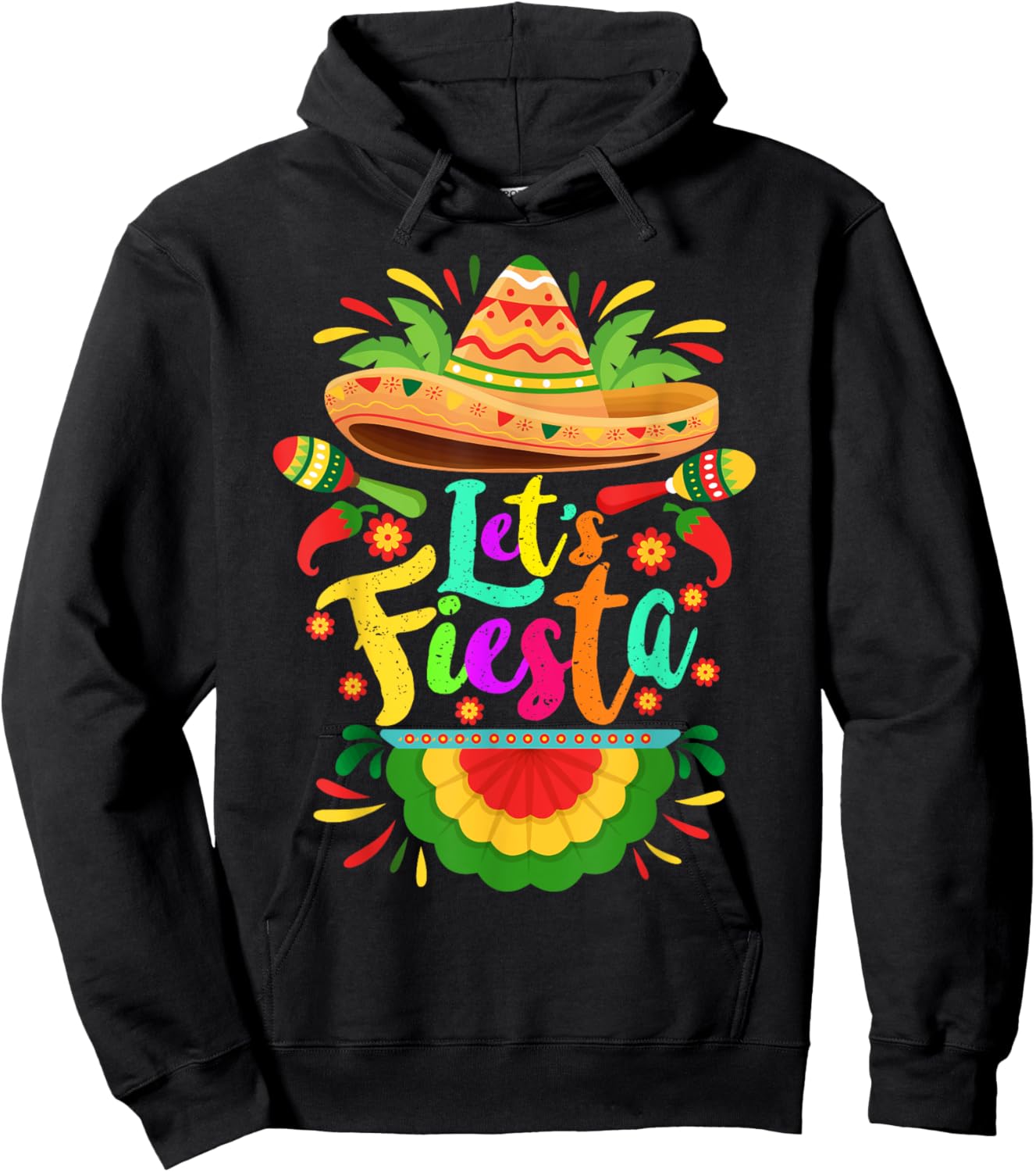 Let's Fiesta Cinco De Mayo Mexican Party Let's Fiesta Hoodie - Hoodie | Black