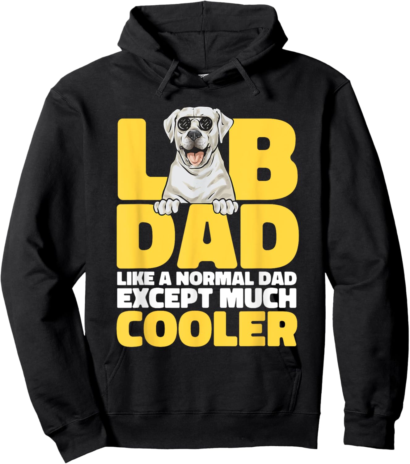 White Labrador Retriever White Lab Dad Hoodie - Hoodie | Black