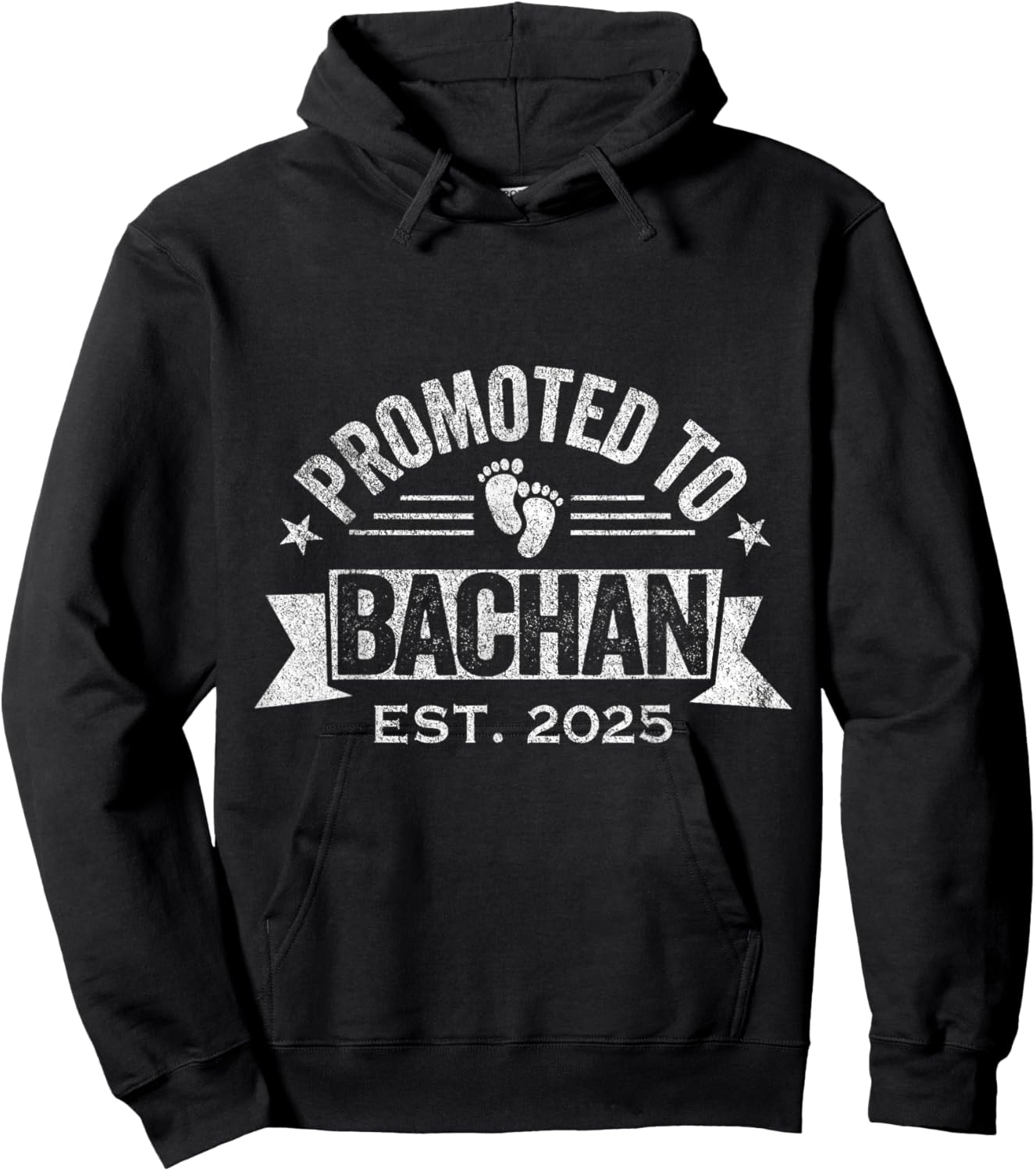 Promoted To Bachan Est. 2025 Japanese Grandma Hoodie - Hoodie | Black