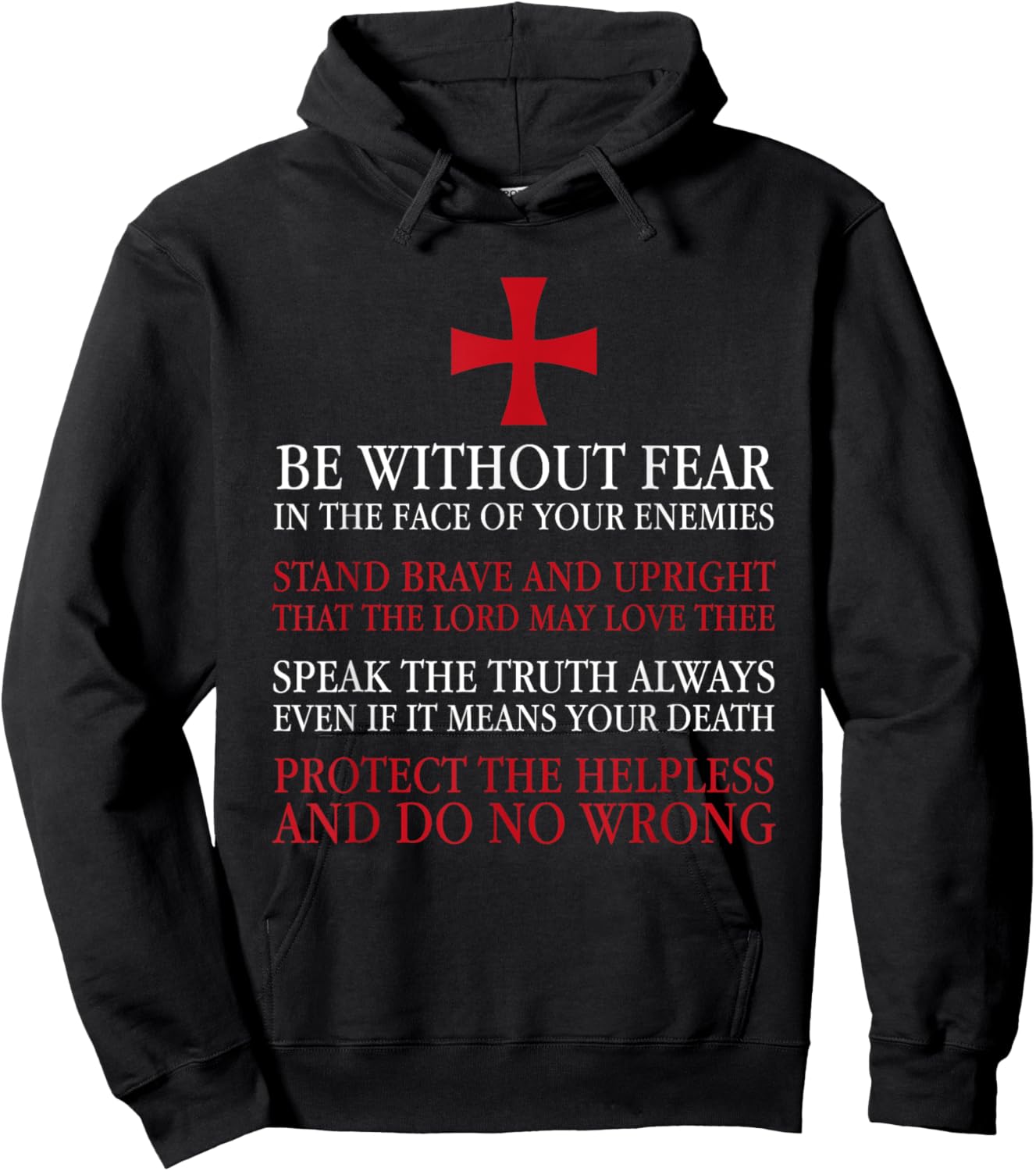 Crusader Knight Knights Templar Cod Ren Faire Hoodie - Hoodie | Black
