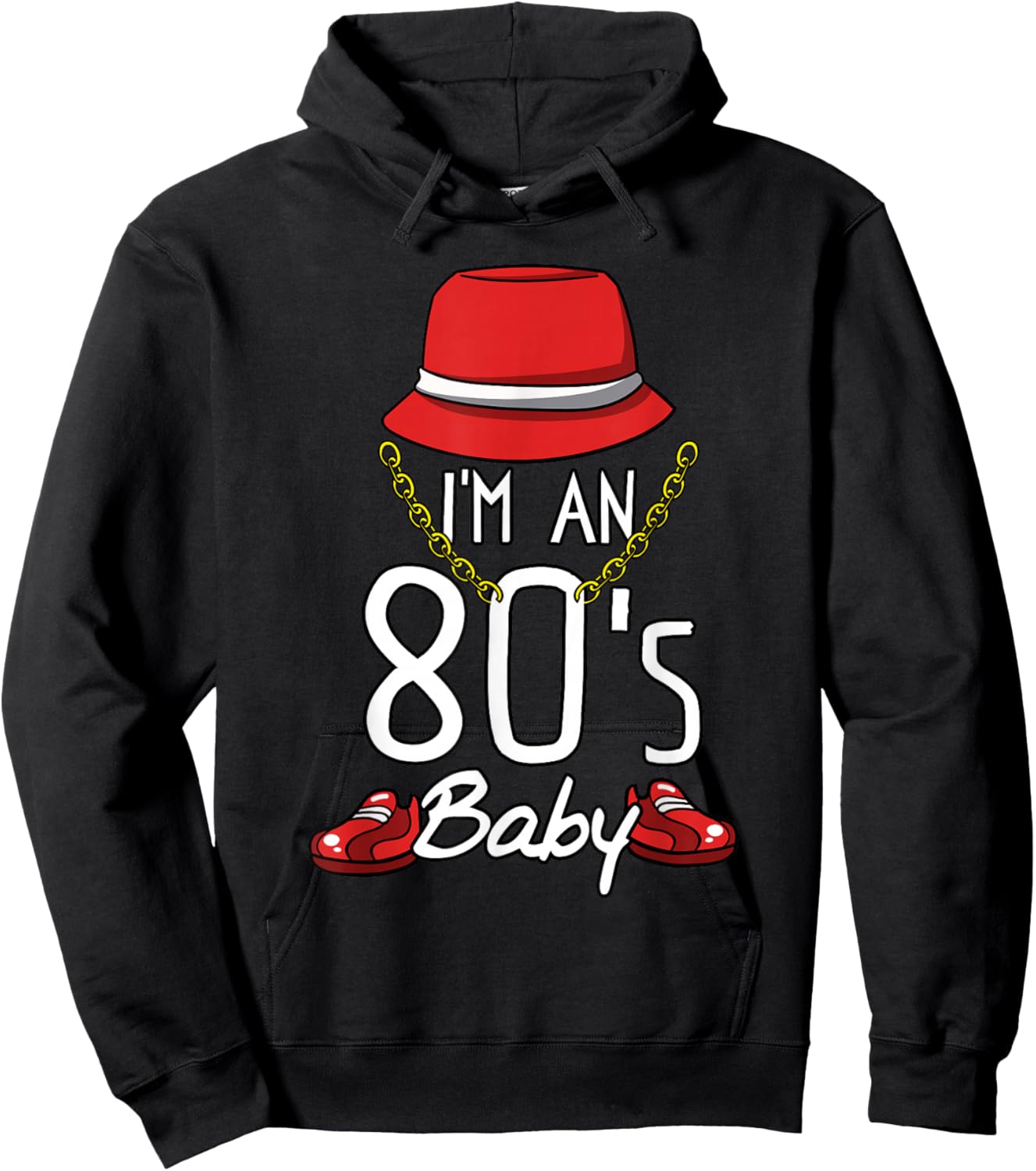 Cool 80's Baby Retro Fashion Throwback Culture Party Lover Hoodie - Hoodie | Black