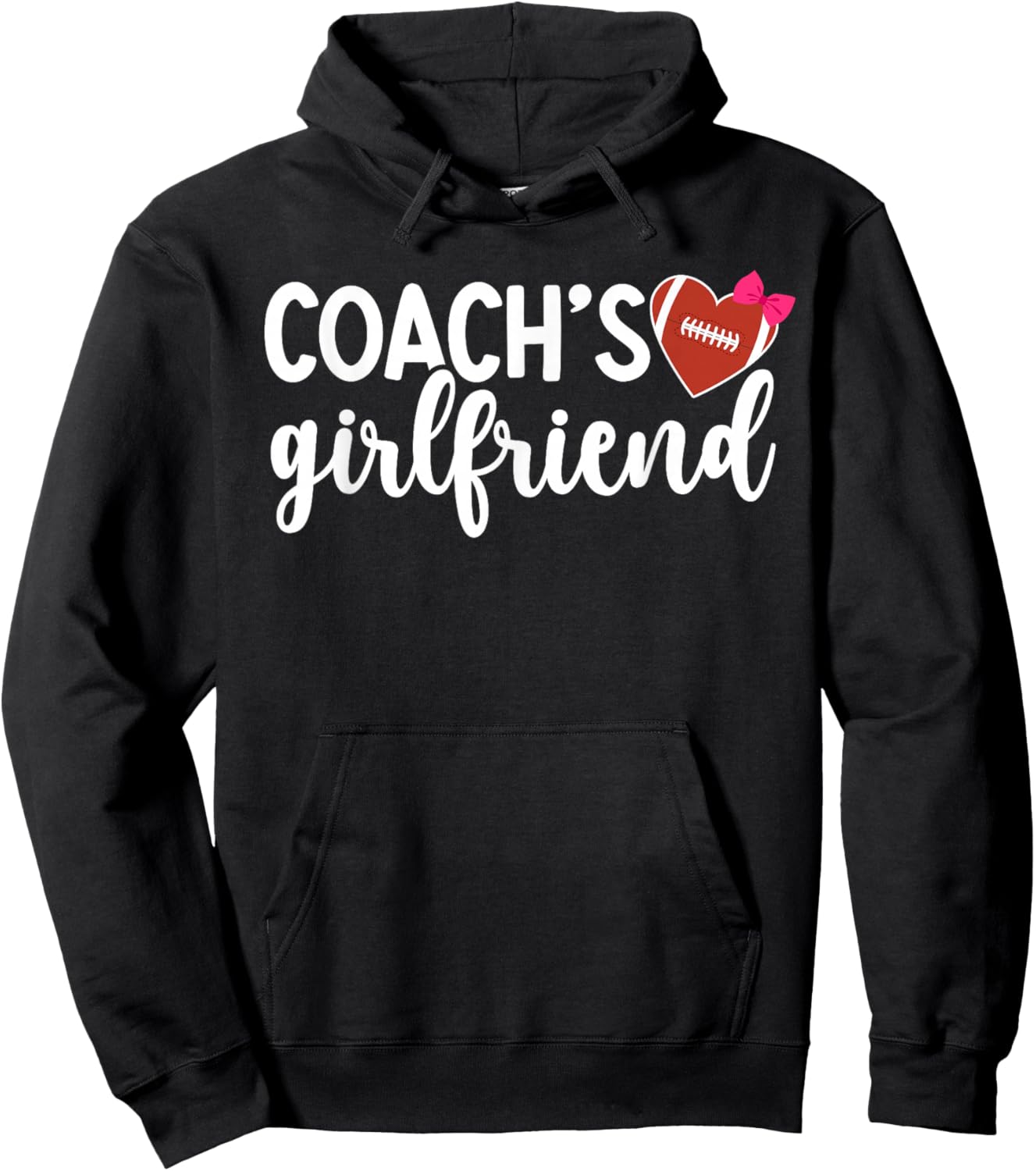 Football Coach's Girlfriend Of A Football Coach Girlfriend Hoodie - Hoodie | Black