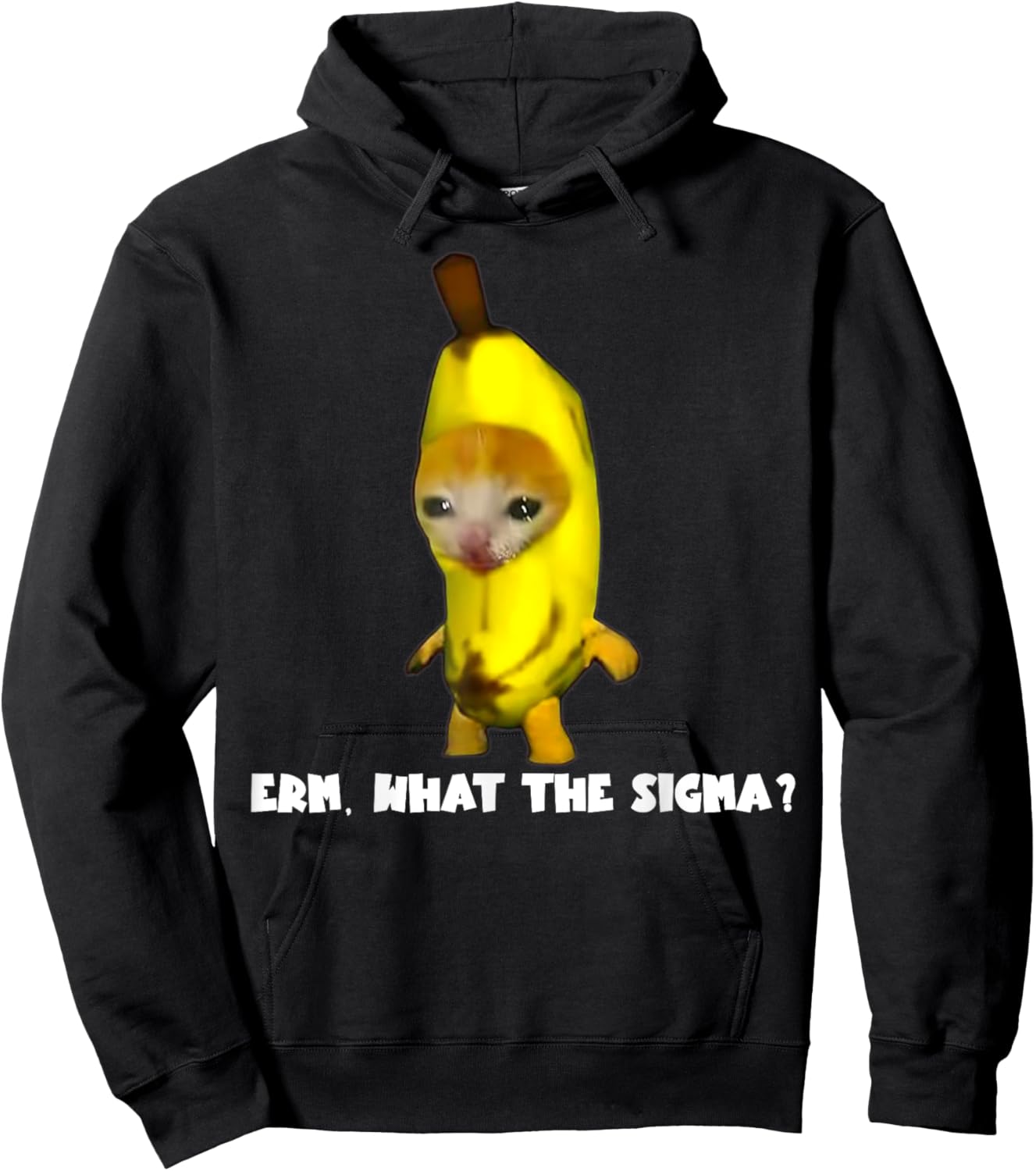 Sigma Banana Cat Costume Cat Meme Funny Memes Internet Memes Men Women Hoodie - Hoodie | Black