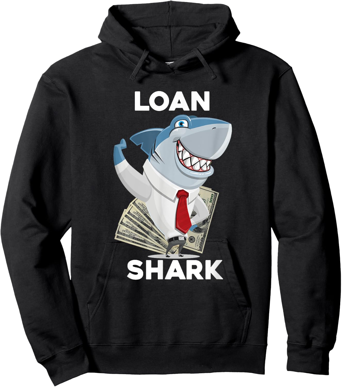Funny Shark Puns Loan Shark Hoodie - Hoodie | Black