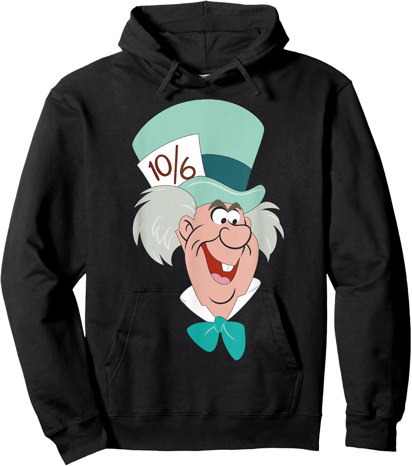 Disney Alice in Wonderland Mad Hatter Big Face Hoodie - Hoodie | Black