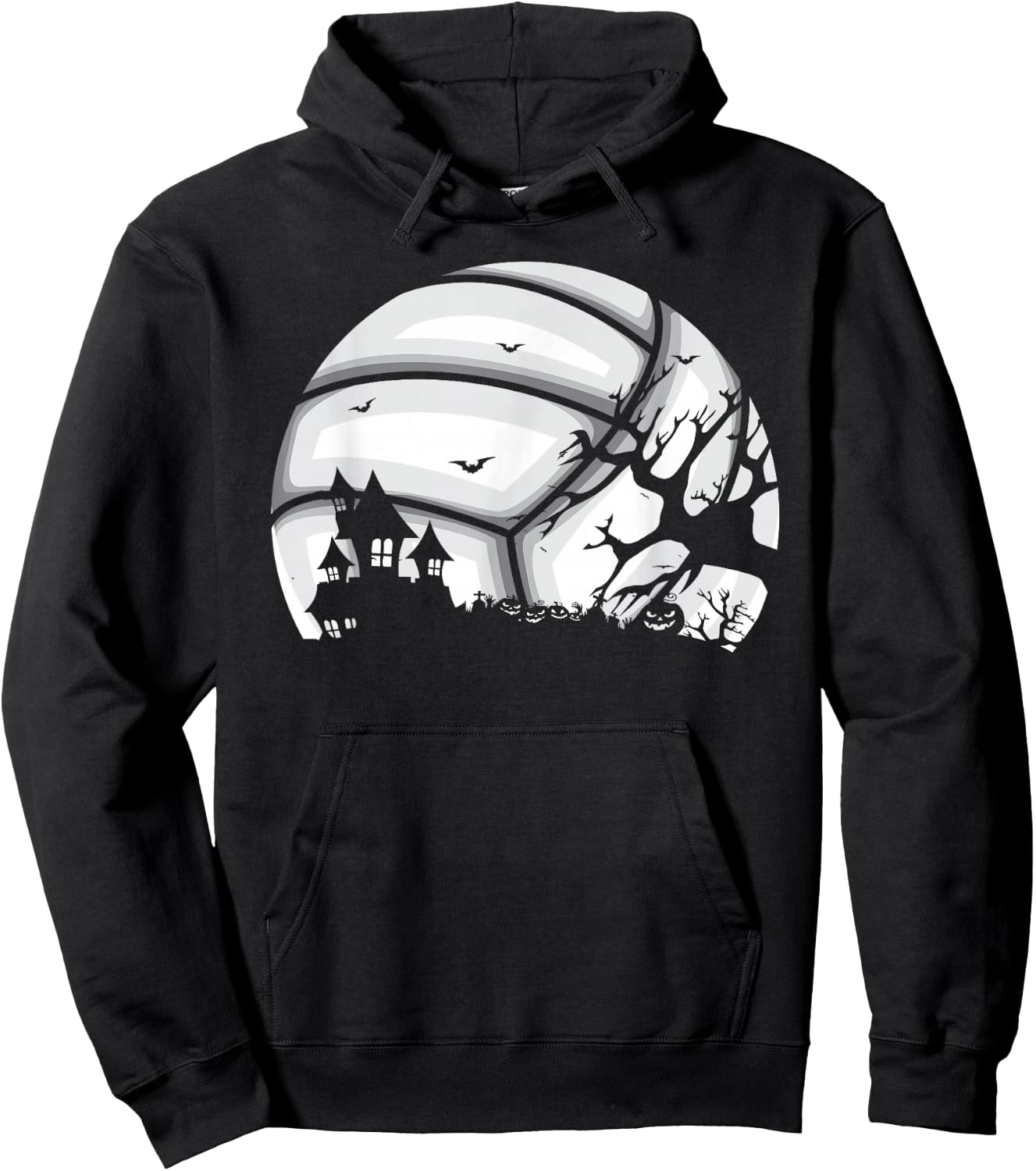 Spooky Scary Varsity Volleyball Player Halloween Costume Hoodie - Hoodie | Black