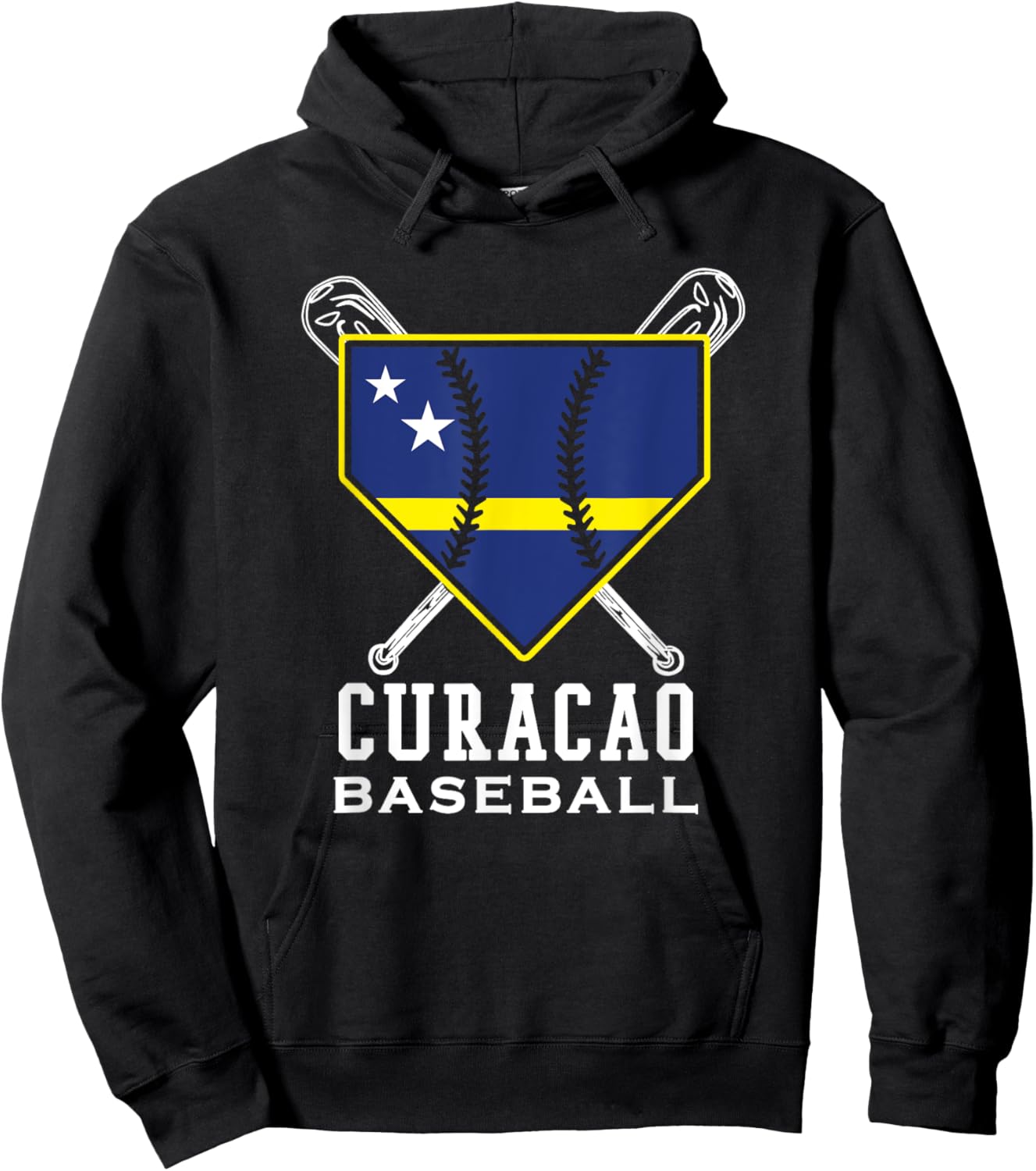 Curacao Baseball Team Pride Caribbean Baseball for Curaçaoan Hoodie - Hoodie | Black