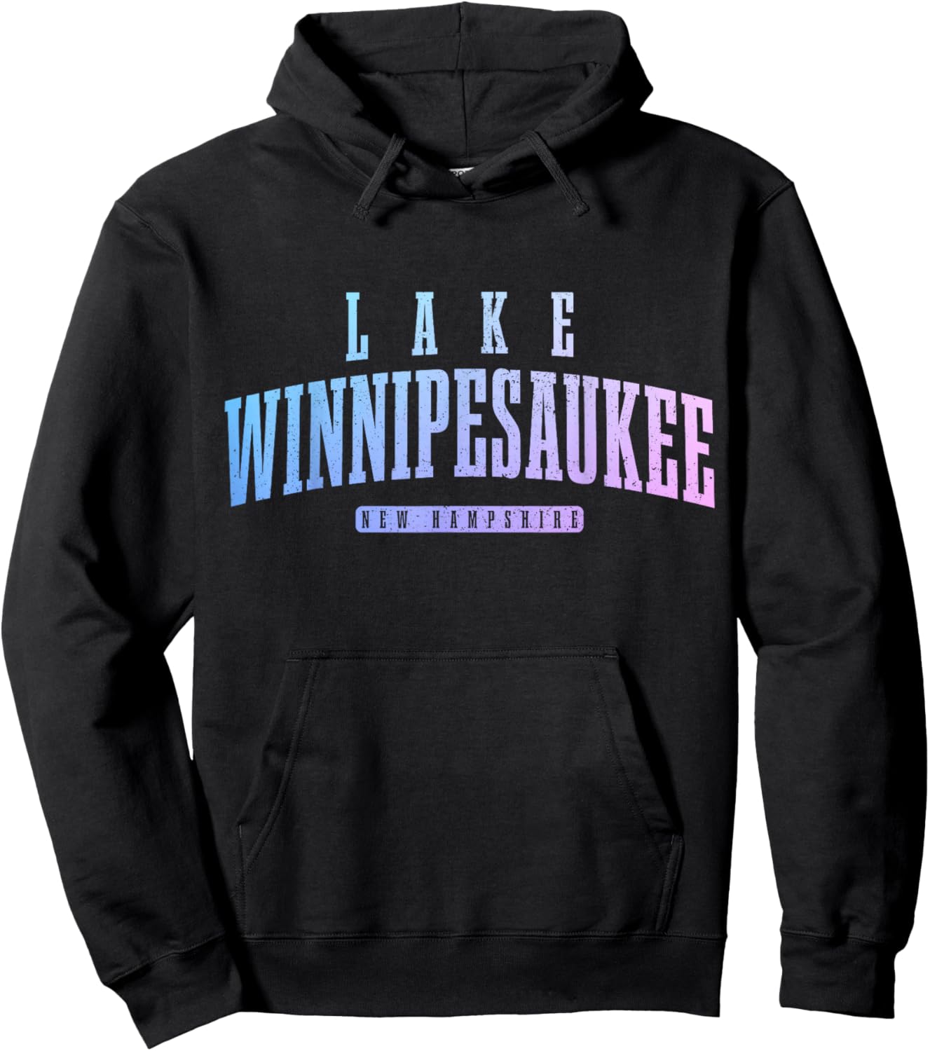 Lake Winnipesaukee New Hampshire Vintage Hoodie - Hoodie | Black