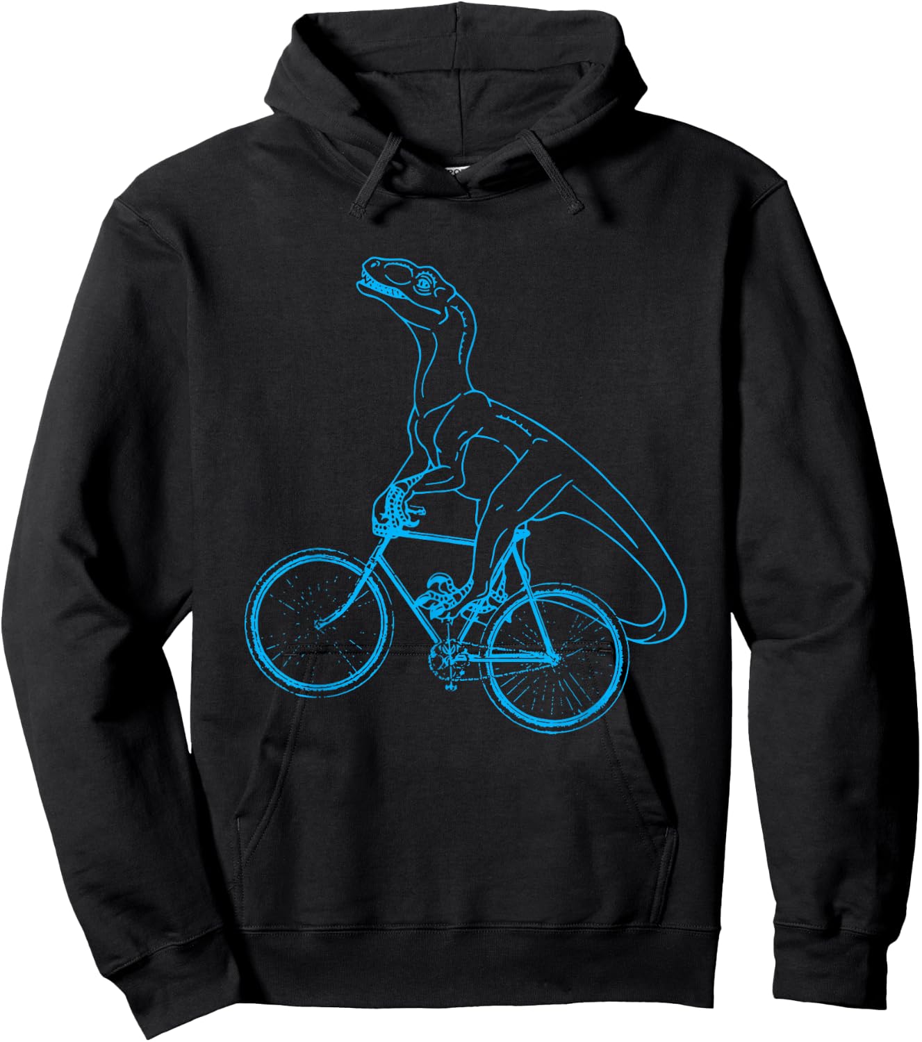 Funny Dinosaur Bicycle Bike Cycling Dino Hoodie - Hoodie | Black