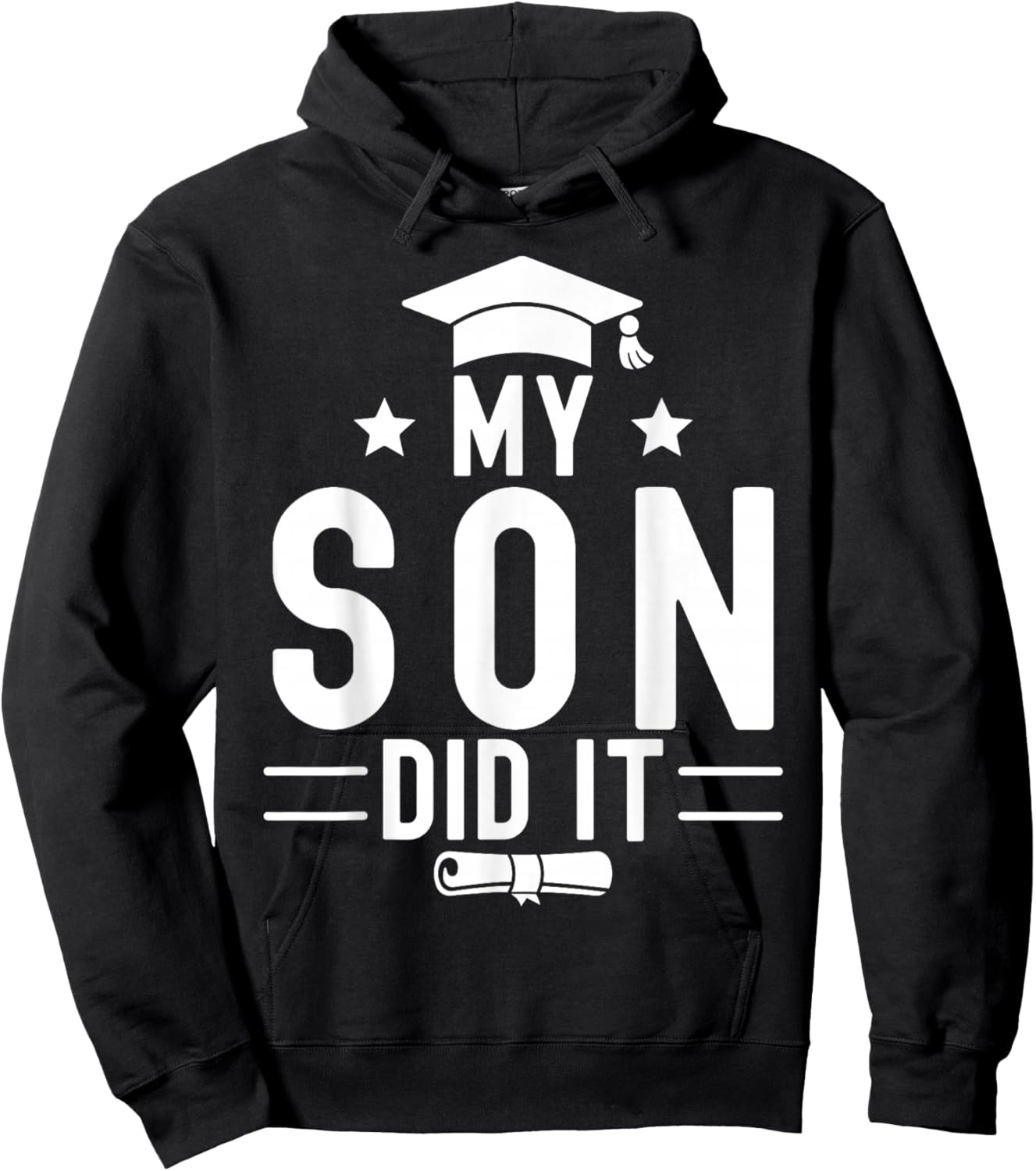 My Son Did It Graduation Graduated Bachelor Dad Mom Hoodie - Hoodie | Black