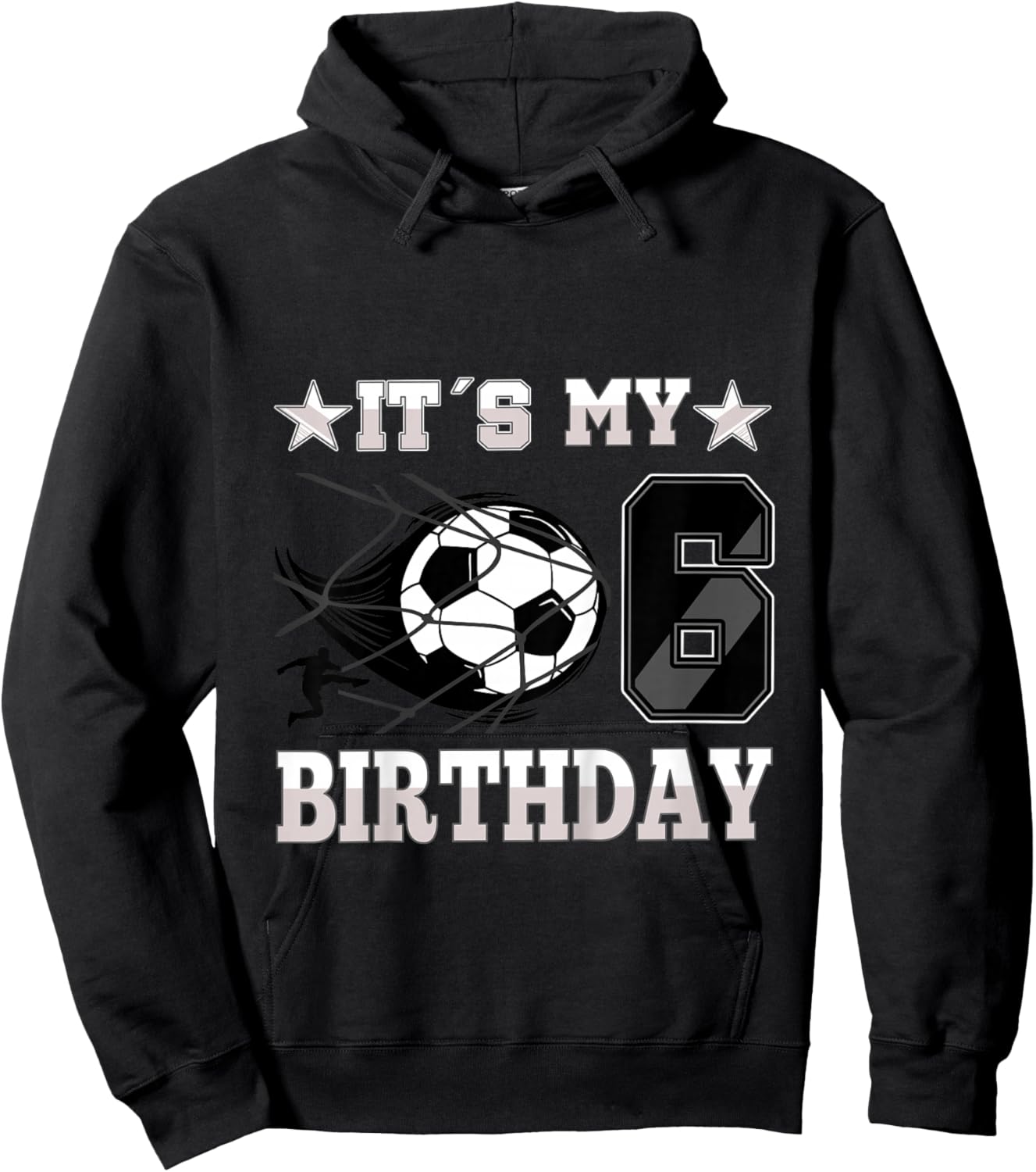 Soccer Birthday Party - 6th Birthday Boy 6 Years Old Hoodie - Hoodie | Black