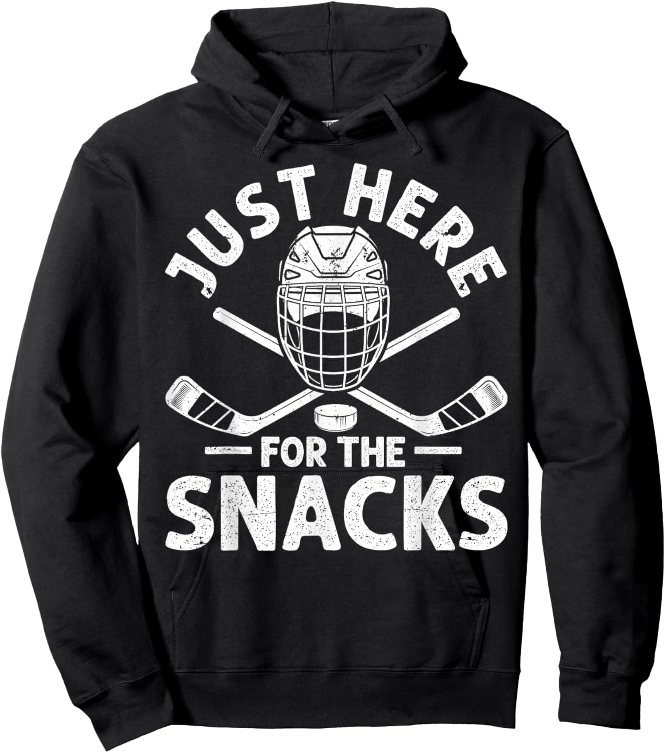 Just here for the Snacks Ice Hockey Fans Stadium Game Hoodie - Hoodie | Black