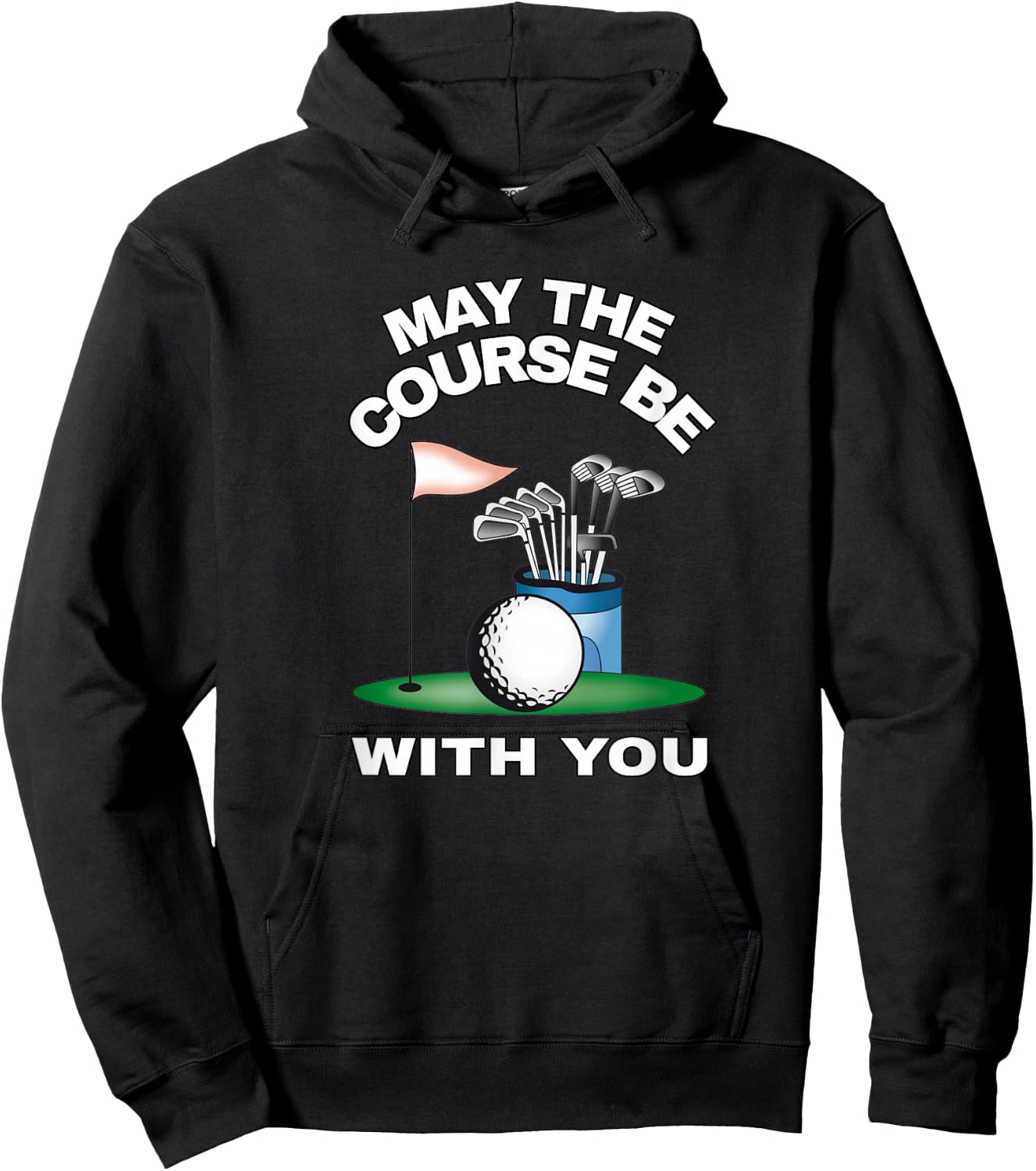 May the course be with you, golf design Hoodie - Hoodie | Black