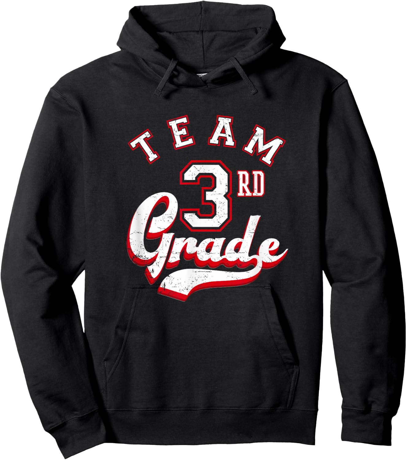 Team 3rd Grade Third for Teacher or Students Distressed Women Kids Hoodie - Hoodie | Black
