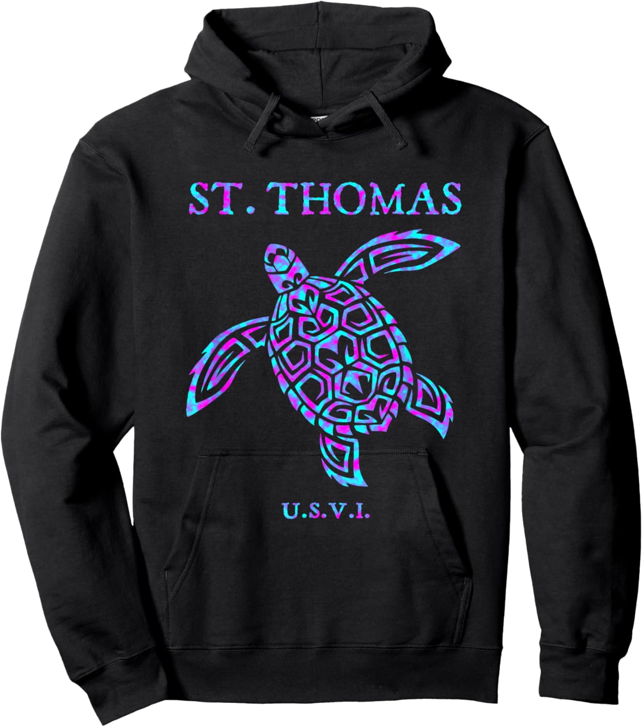 St Thomas USVI Sea Turtle Boys Girls Toddler Hoodie - Hoodie | Black