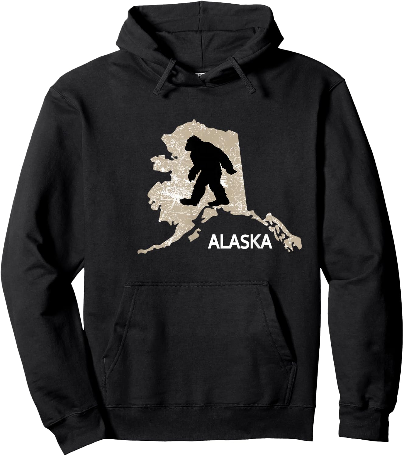 Funny Bigfoot I Believe Loves Alaska AK Sasquatch Hoodie - Hoodie | Black