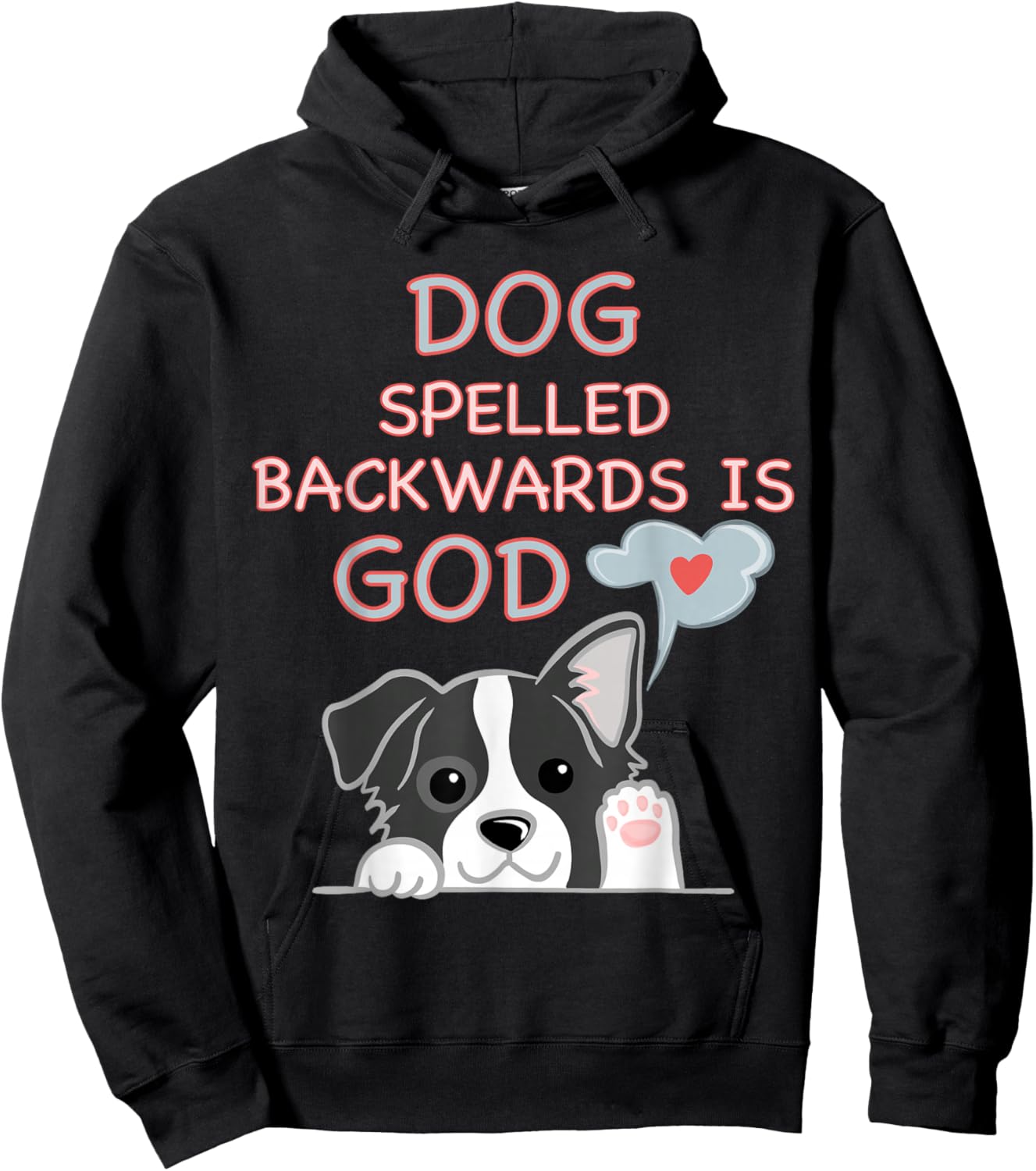 Cute Dog Spelled Backwards Is God Religios Kid Hoodie - Hoodie | Black