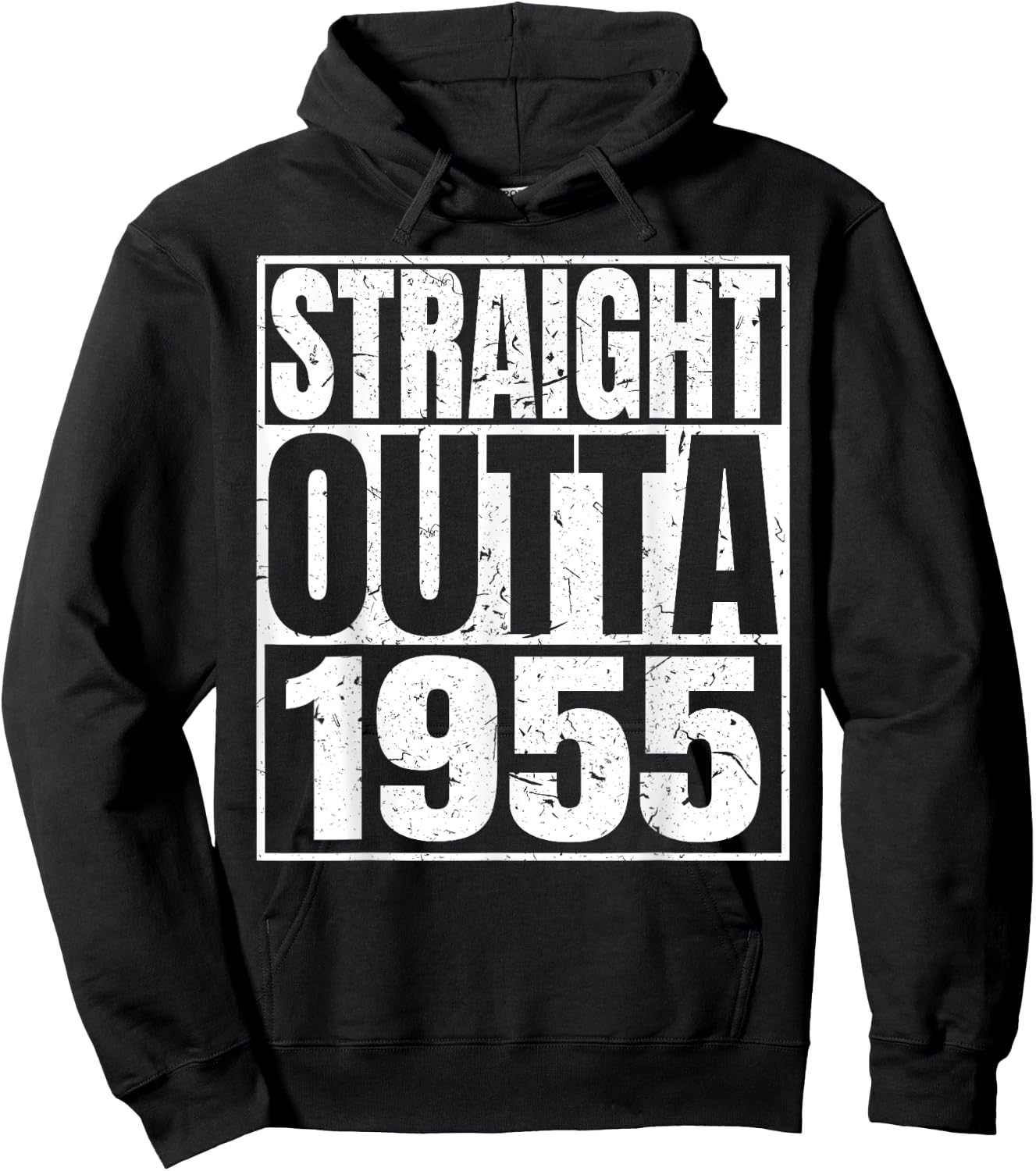 Straight Outta 1955 Birth Of Birthday Classic 1955 Vintage Hoodie - Hoodie | Black