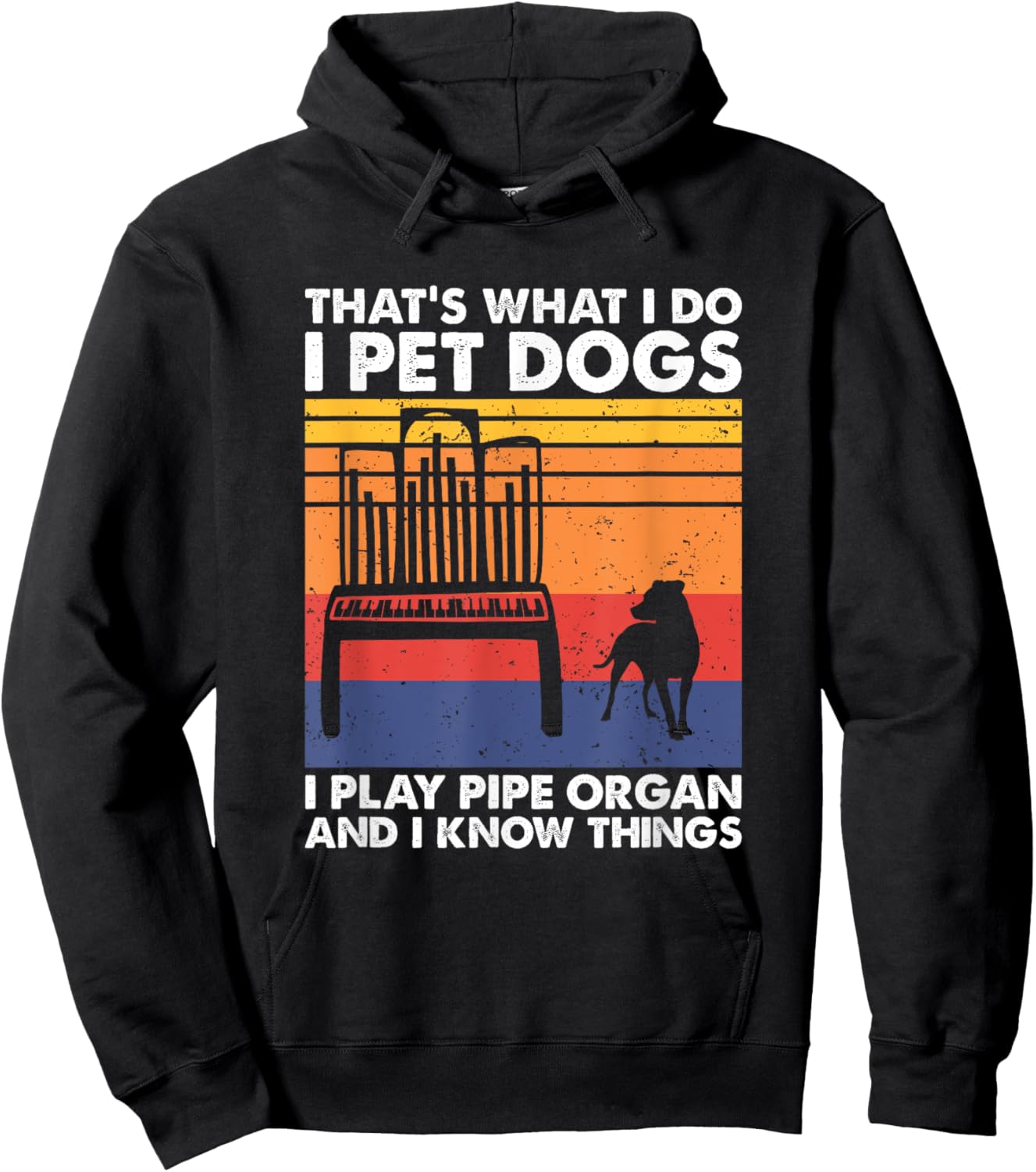 I Pet Dogs I Play Pipe Organ And I Know Things Hoodie - Hoodie | Black
