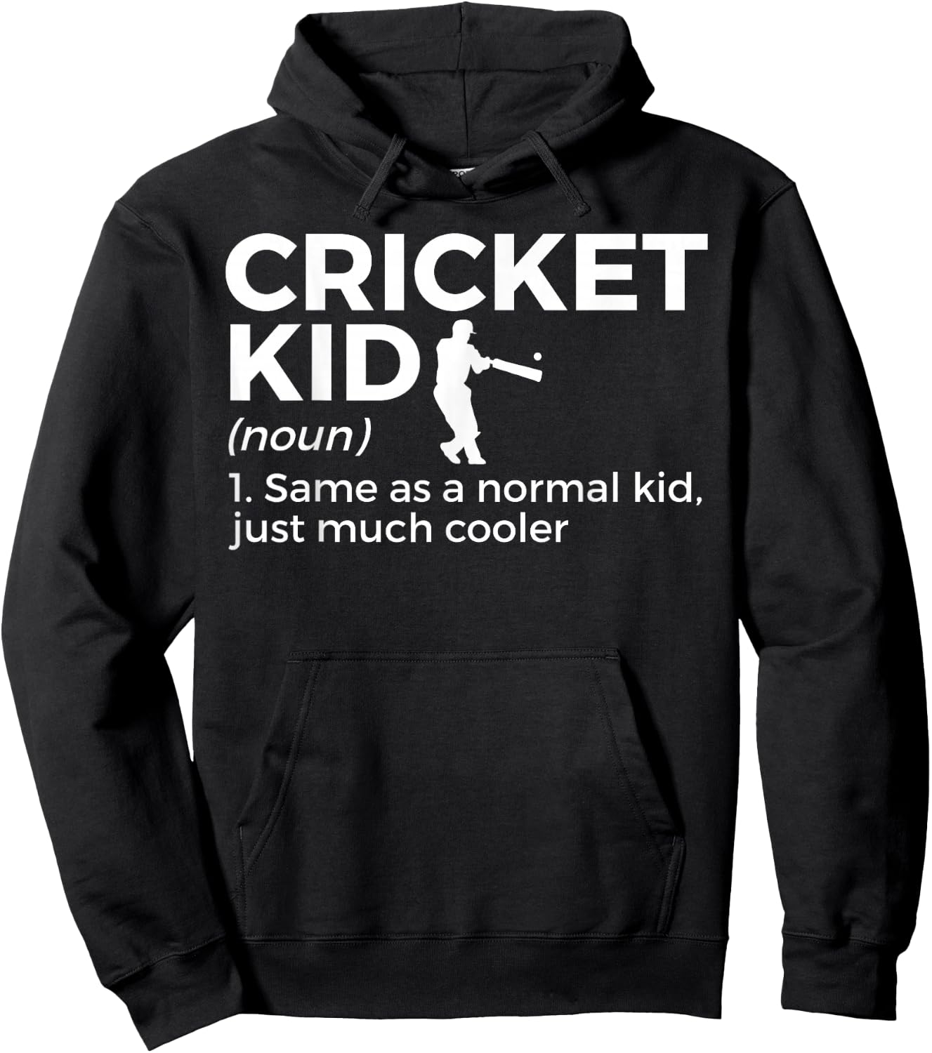 Funny Cricket Kid Definition Hoodie - Hoodie | Black