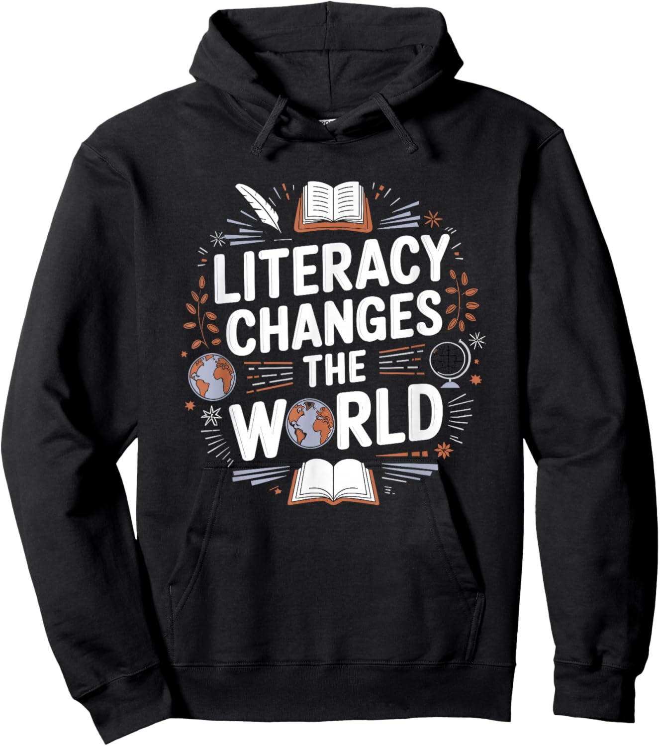 Literacy Changes the World for Readers Hoodie - Hoodie | Black