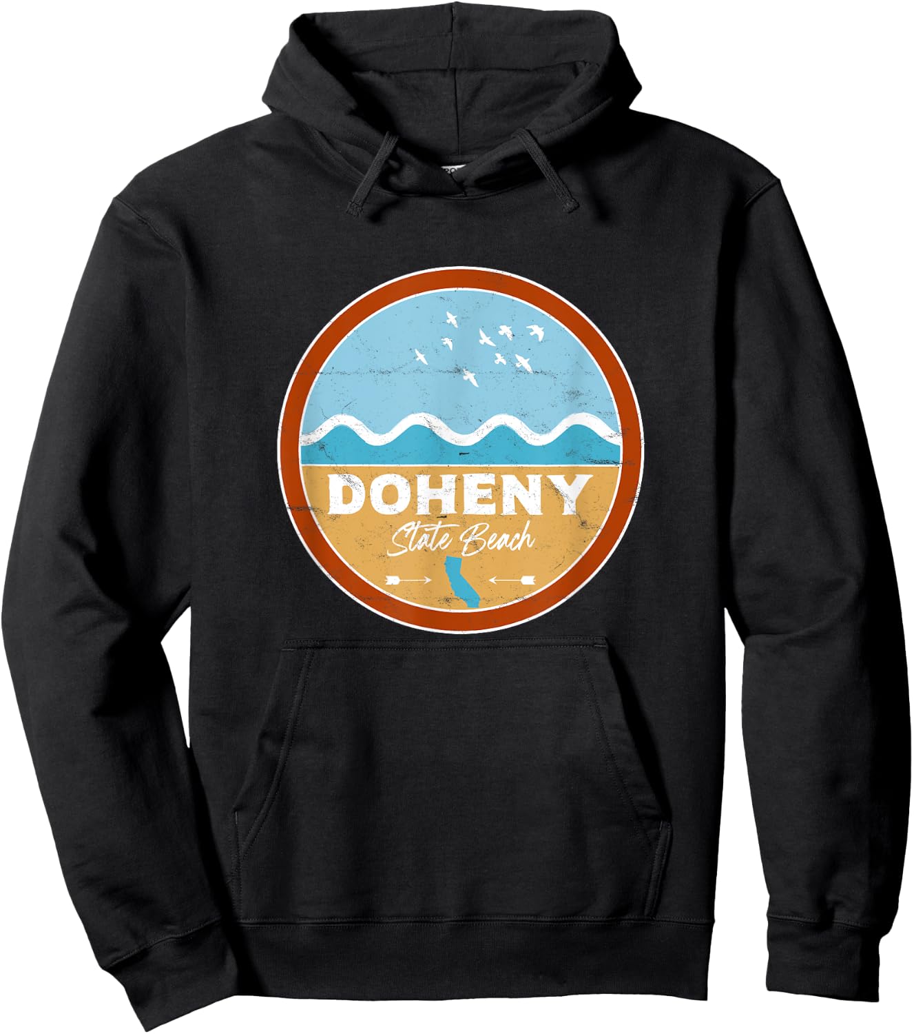 Doheny State Beach California CA Beach Lover Waves Hoodie - Hoodie | Black